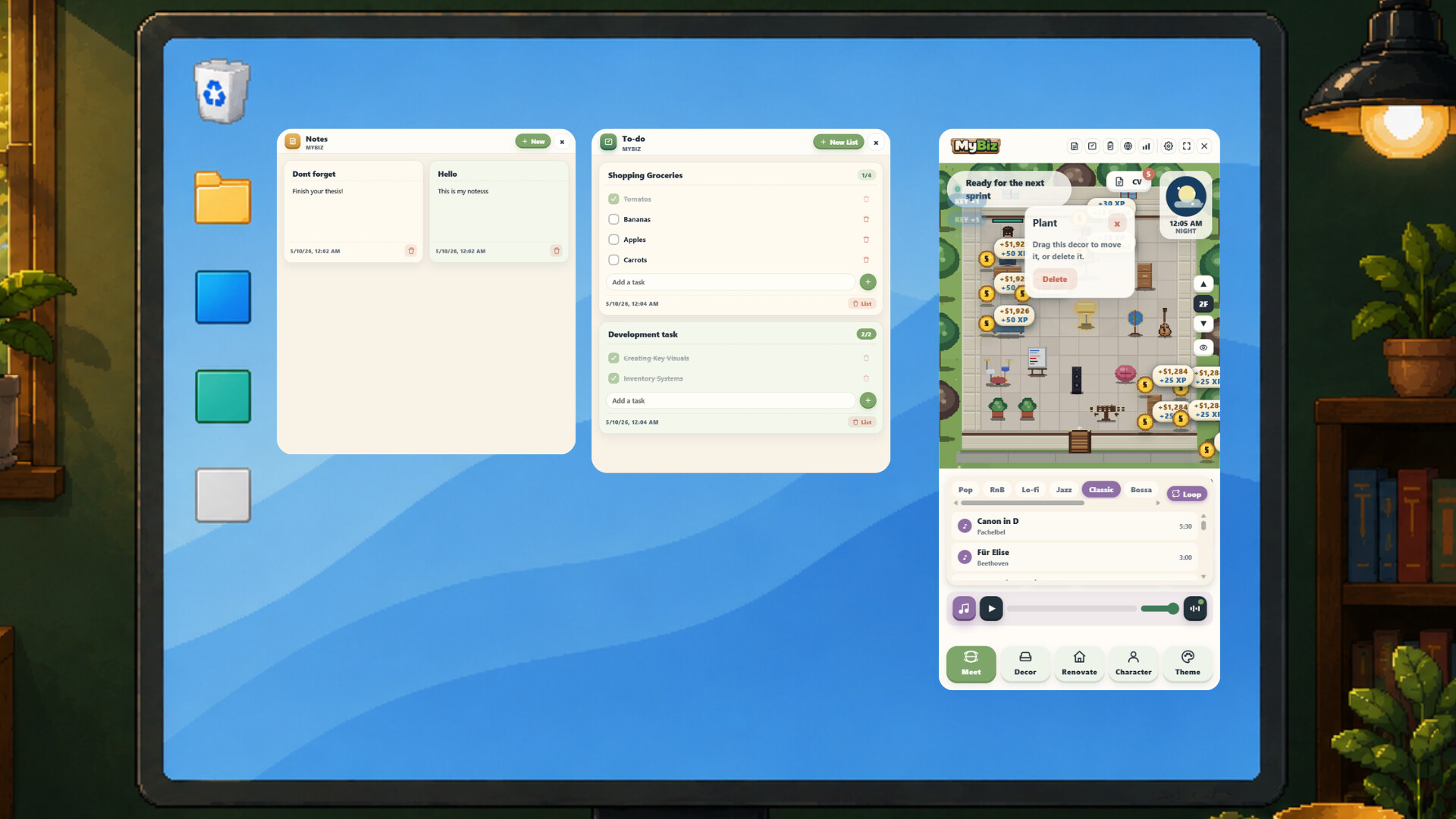 MyBiz: Pomodoro Desk Tycoon