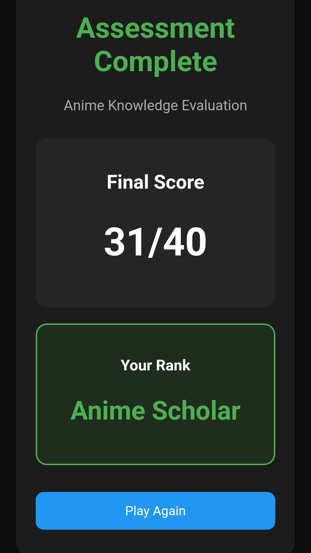 Anime Quiz Challenge