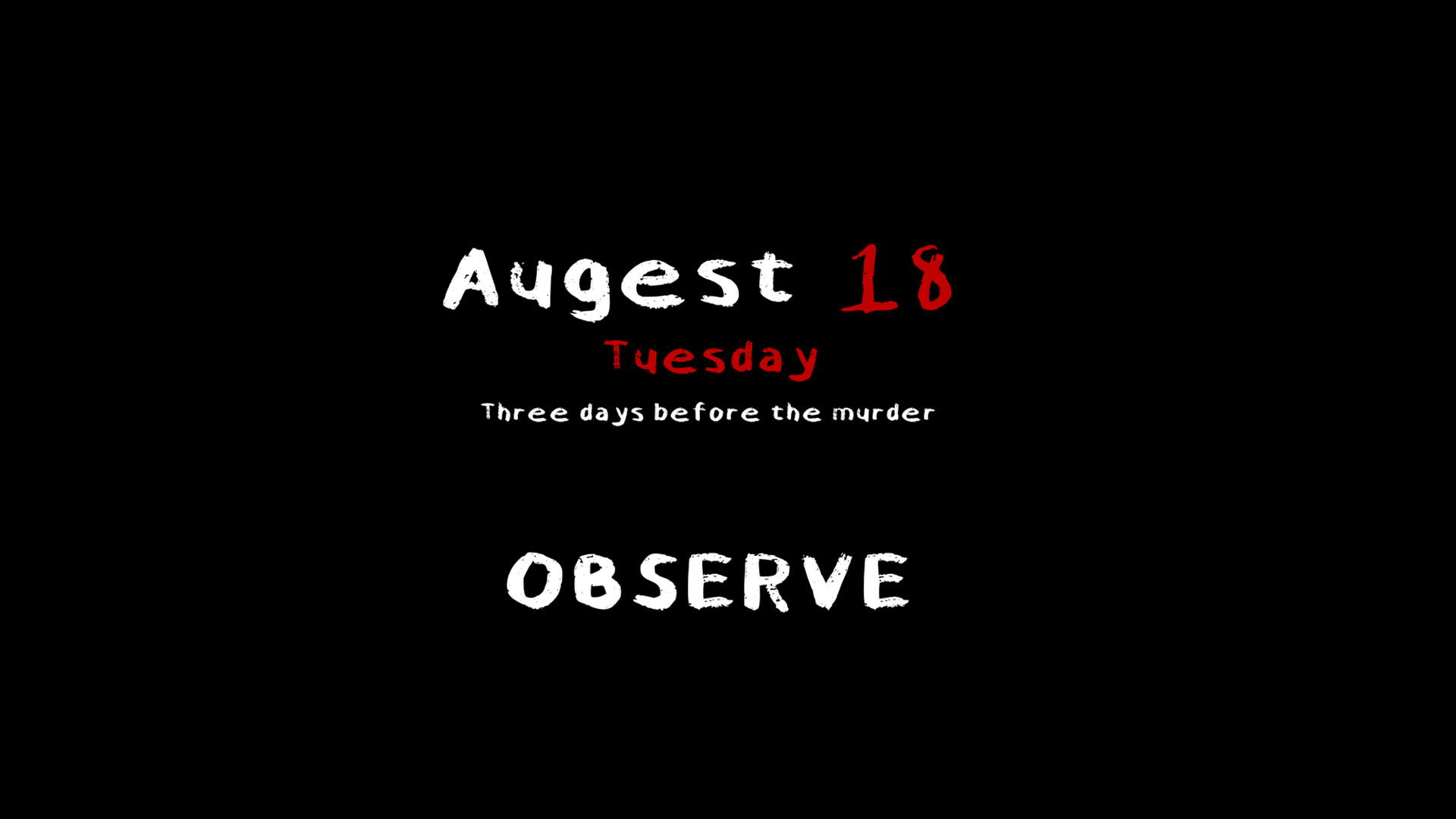 The Murder of Yesterday