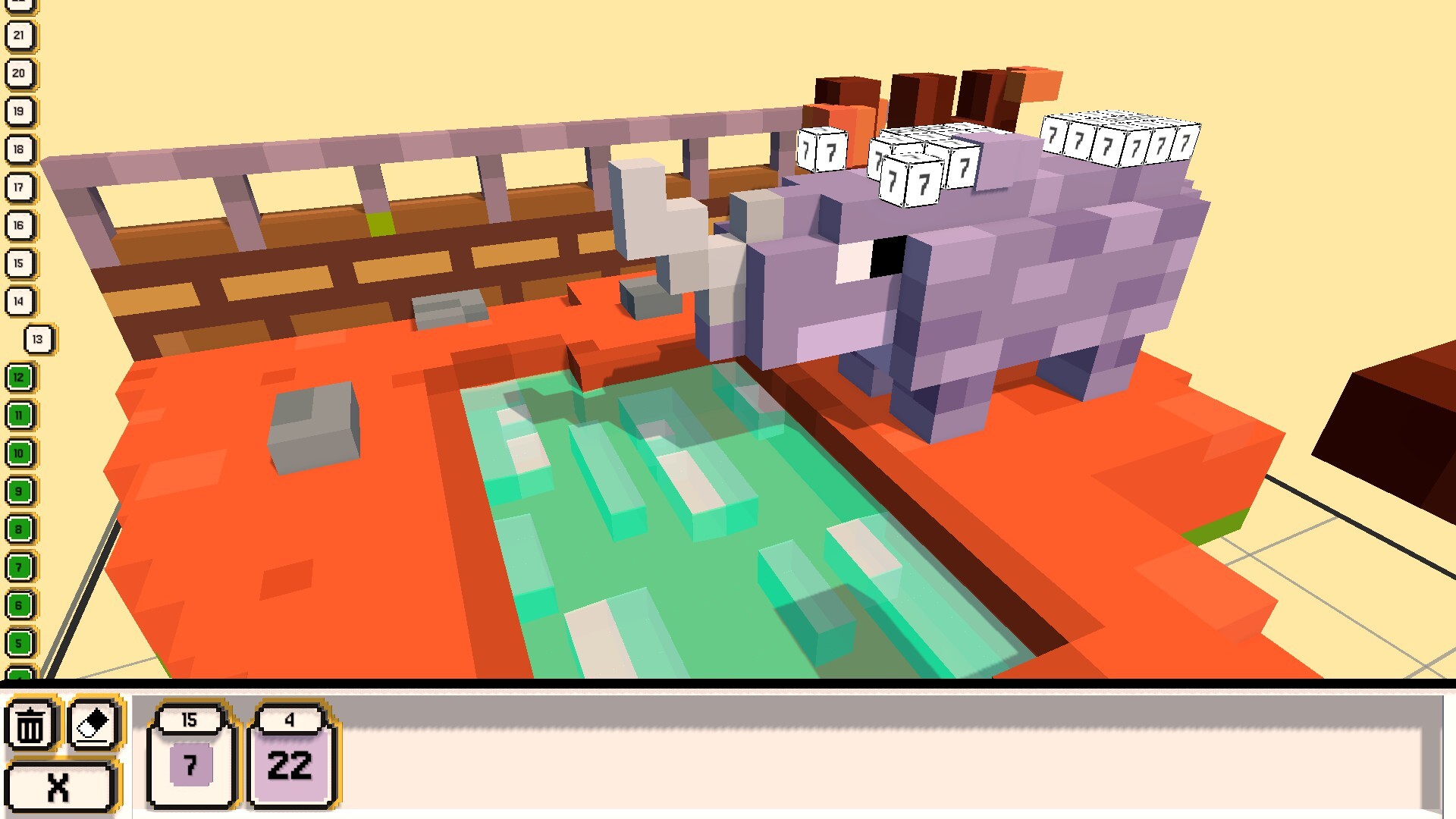 Coloring Voxels: Zoo Pack