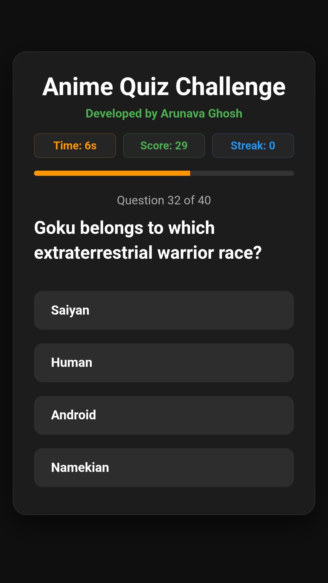 Anime Quiz Challenge