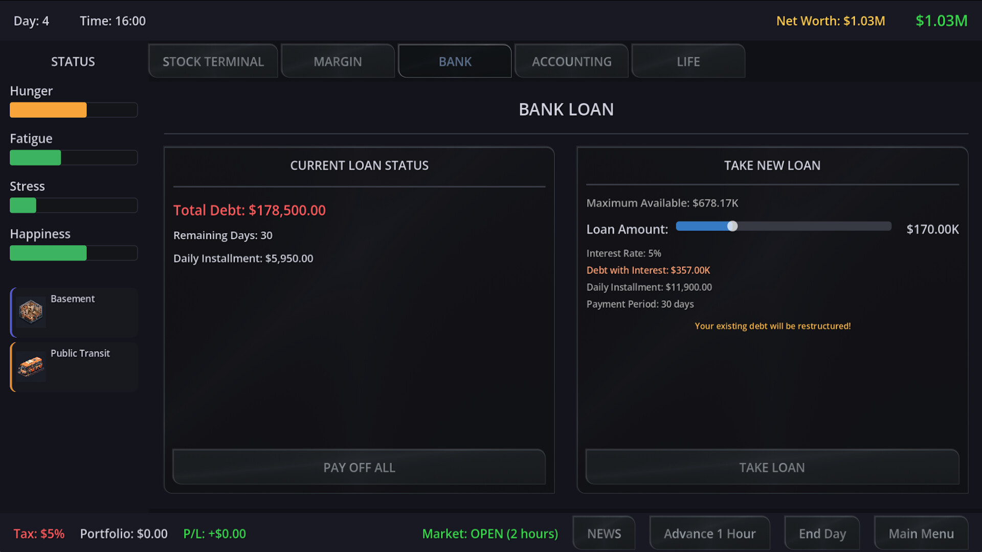 Neo Capitalist: Stock Market Survival Simulator