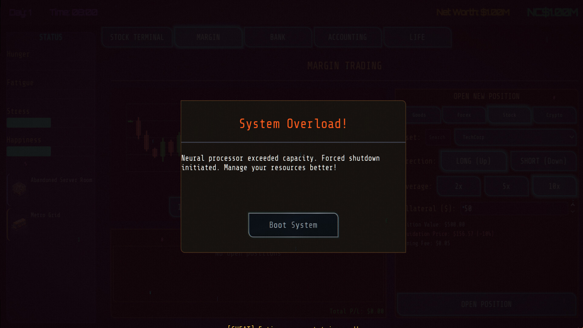 Neo Capitalist: Stock Market Survival Simulator
