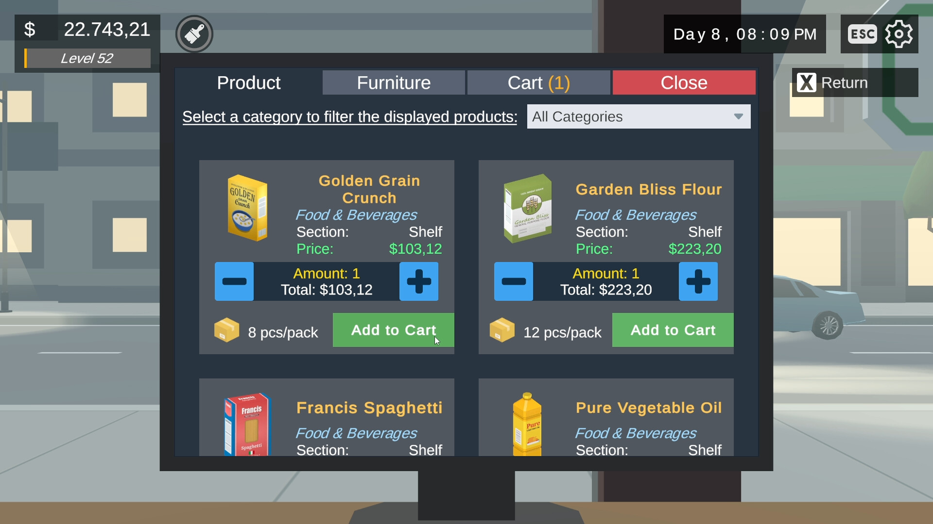 Supermarket Life Simulator