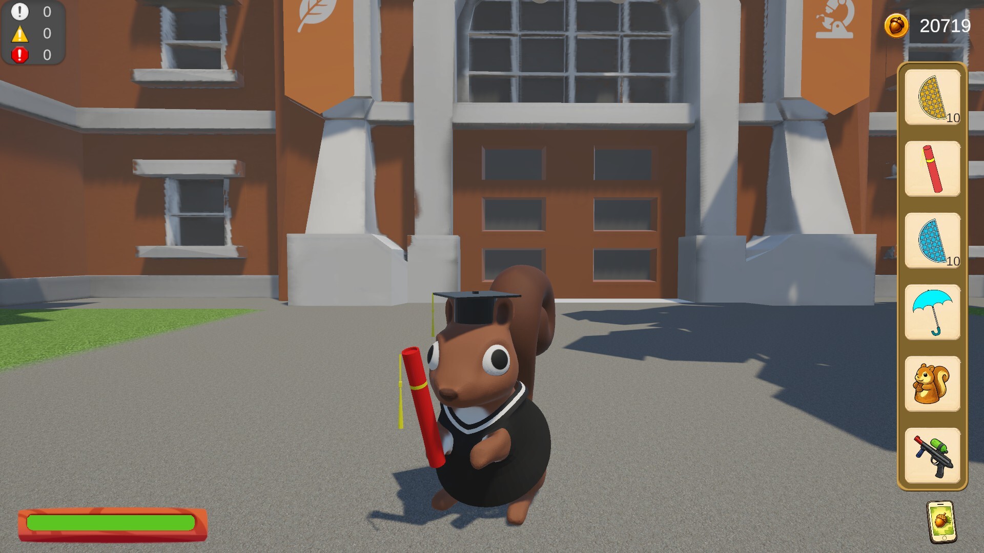 Squirrel University Simulator