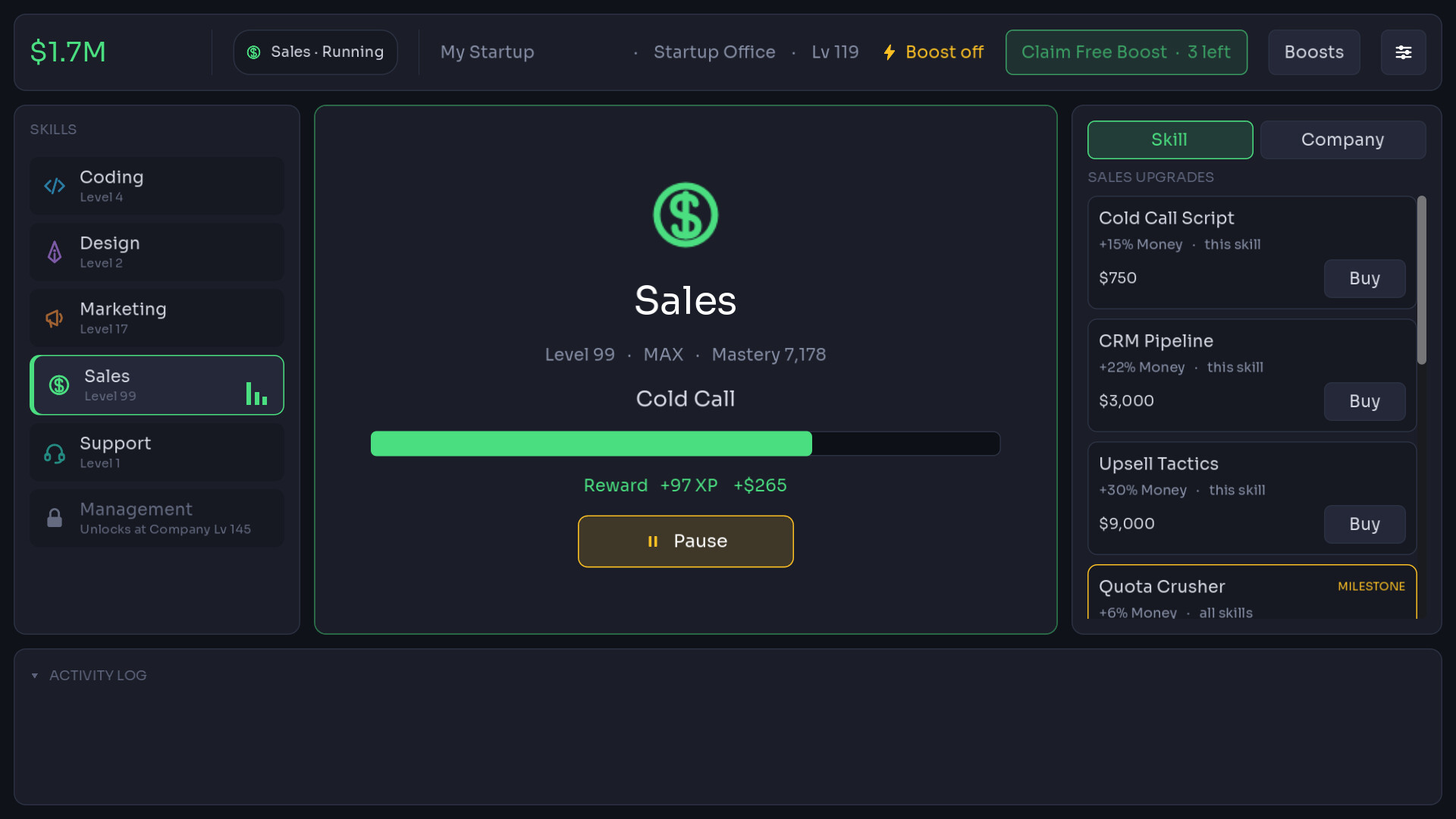 Idle Startup
