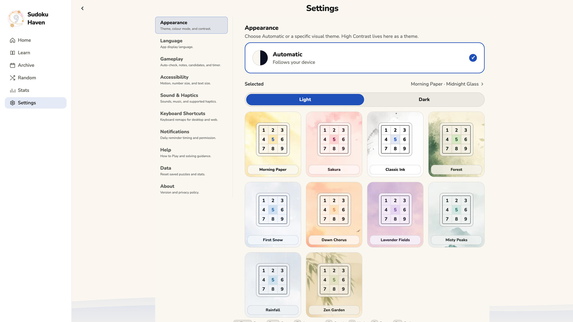Sudoku Haven