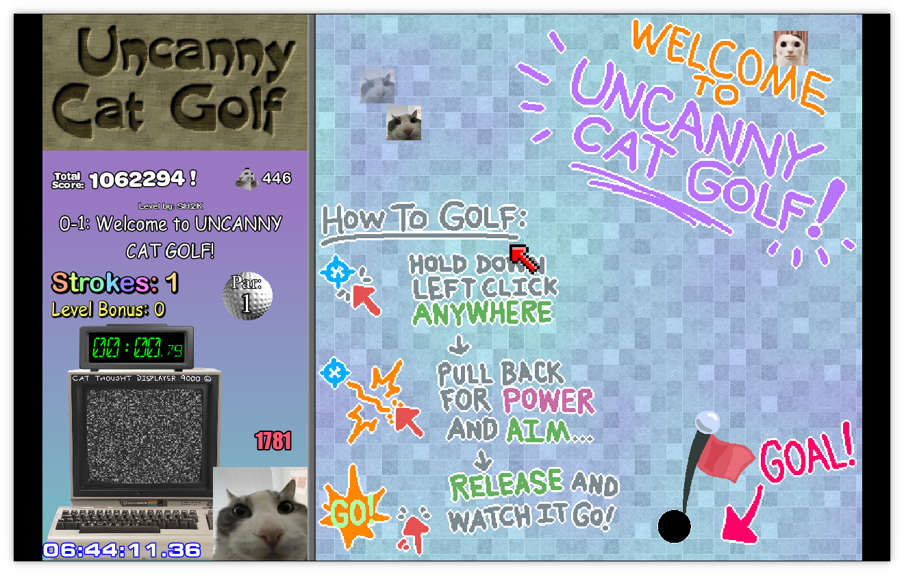 Uncanny Cat Golf