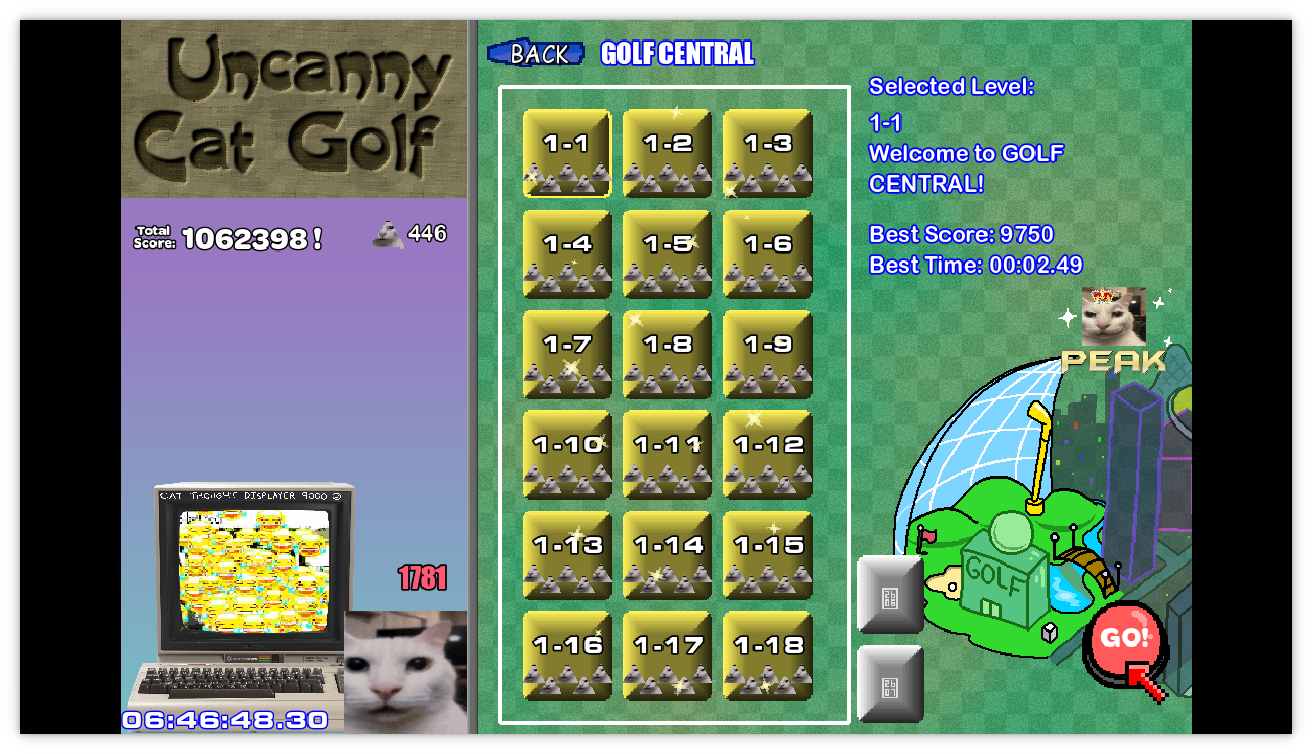Uncanny Cat Golf