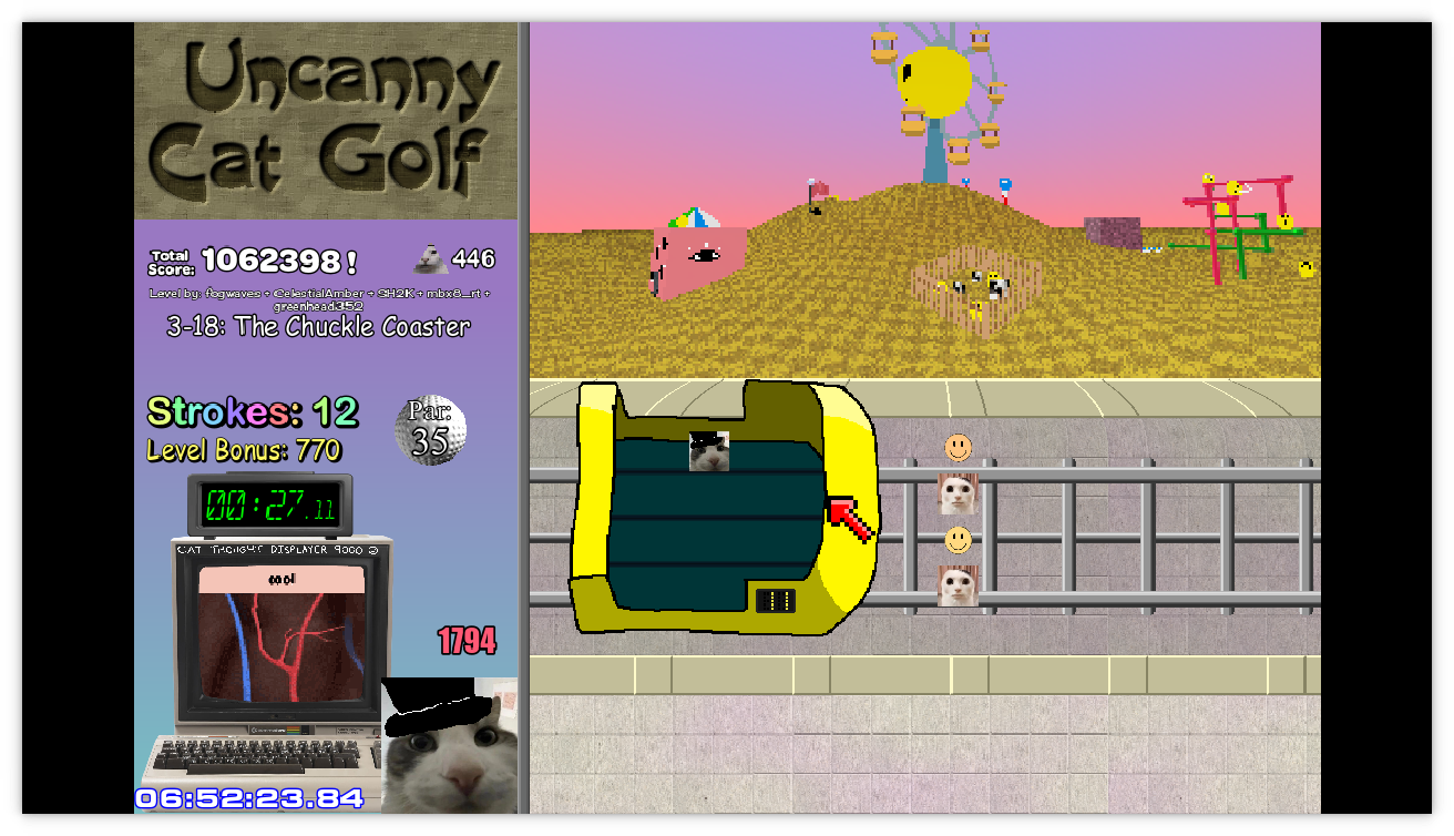 Uncanny Cat Golf