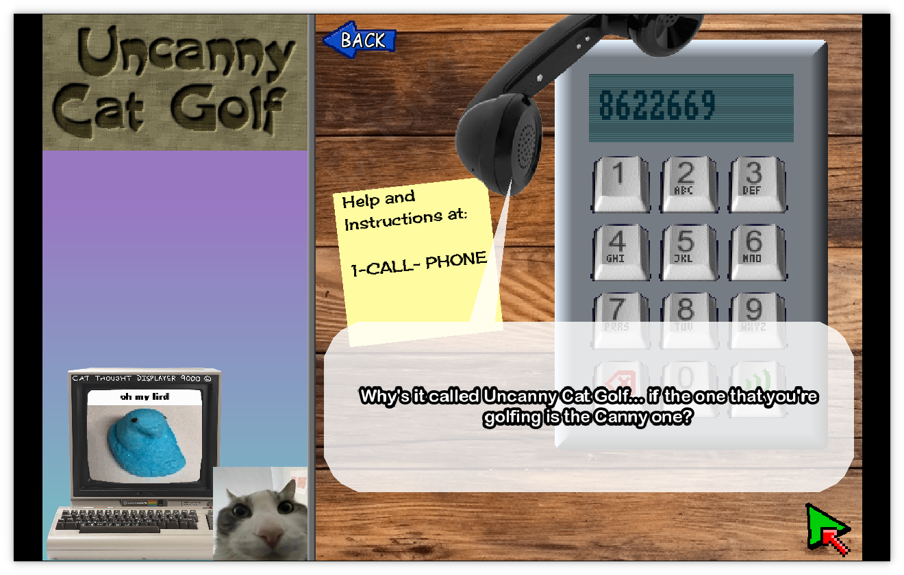 Uncanny Cat Golf