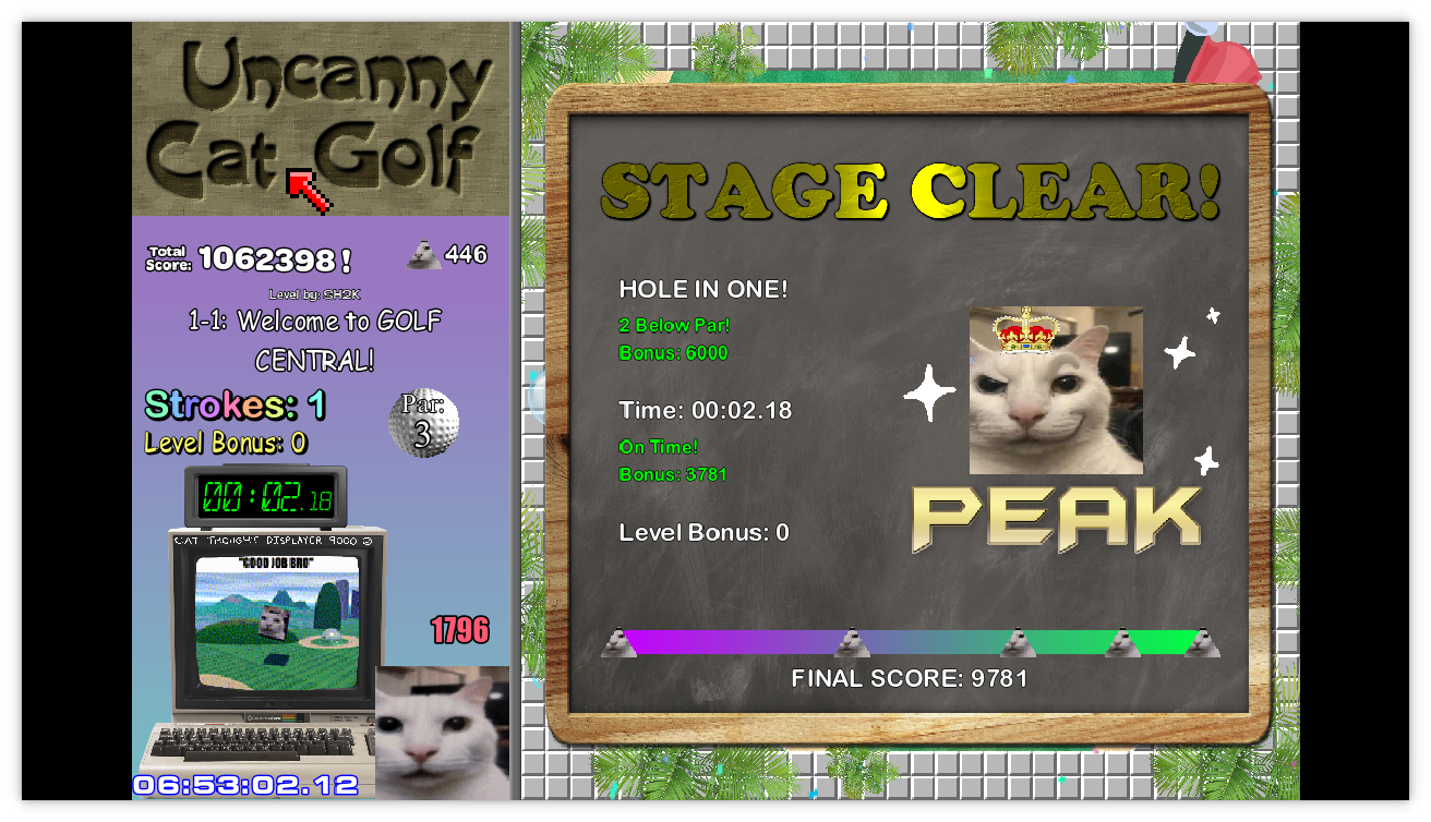 Uncanny Cat Golf