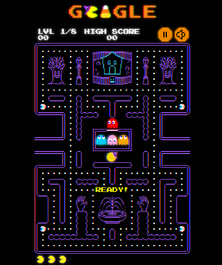 Google Doodle: Pac-Man Halloween 2025