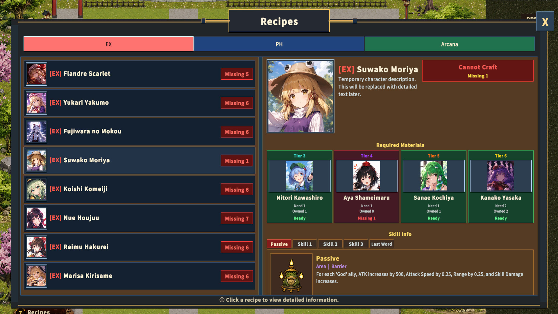 Touhou Defense Tale: AI Test in Touhou
