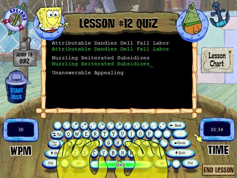 SpongeBob SquarePants Typing