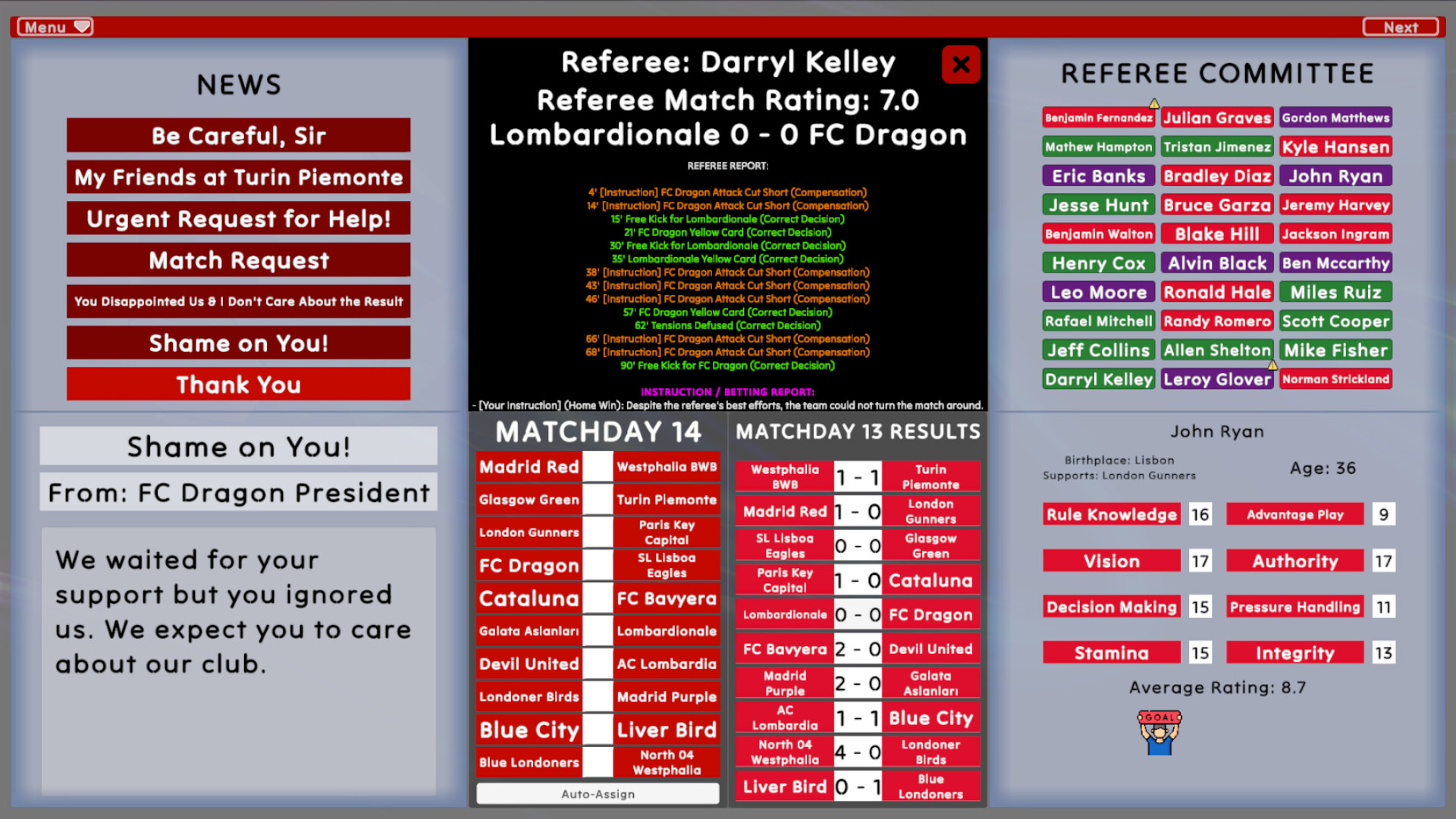The Referee Committee