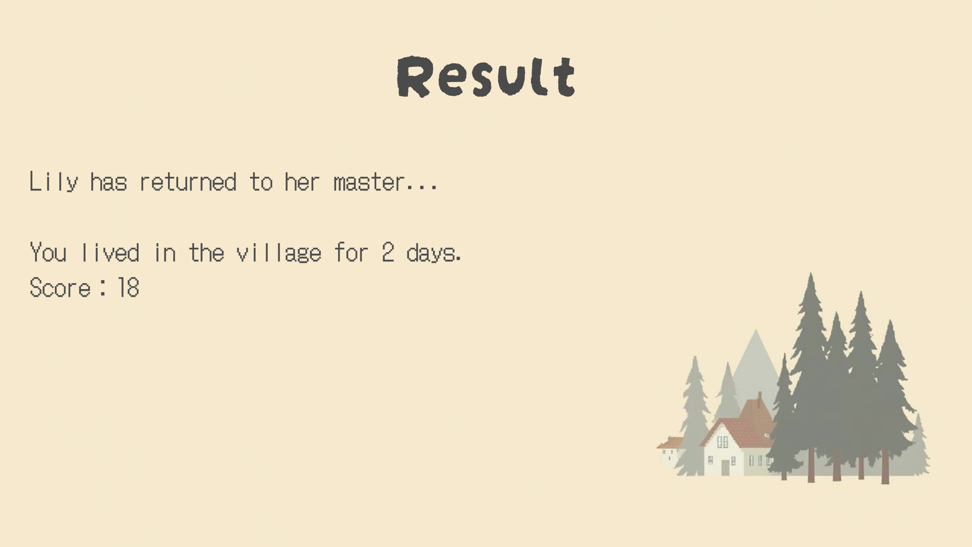 Starting a Village from Zero