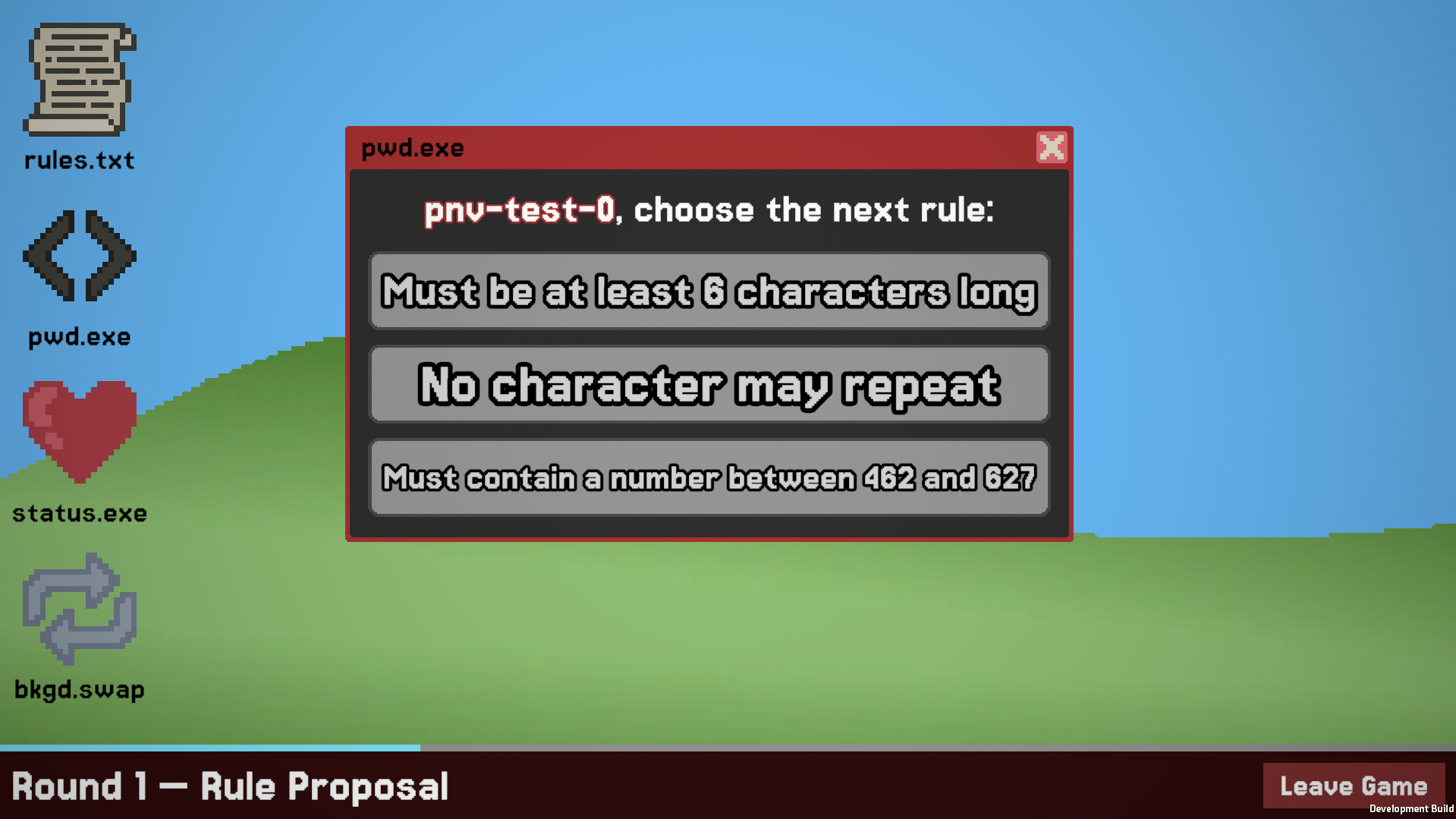 Password Not Valid