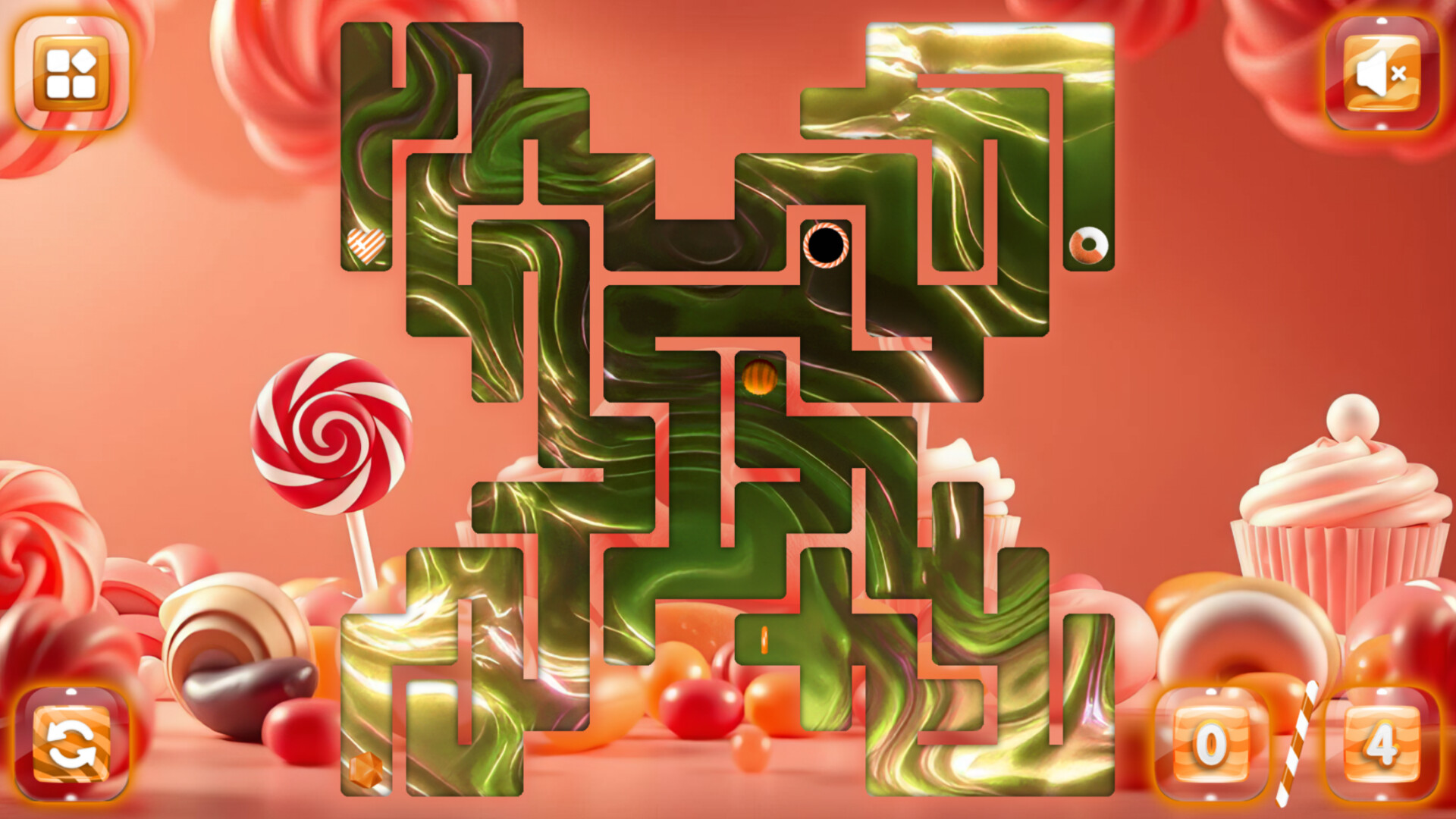 Sweetie Candy Maze: Coral Peach