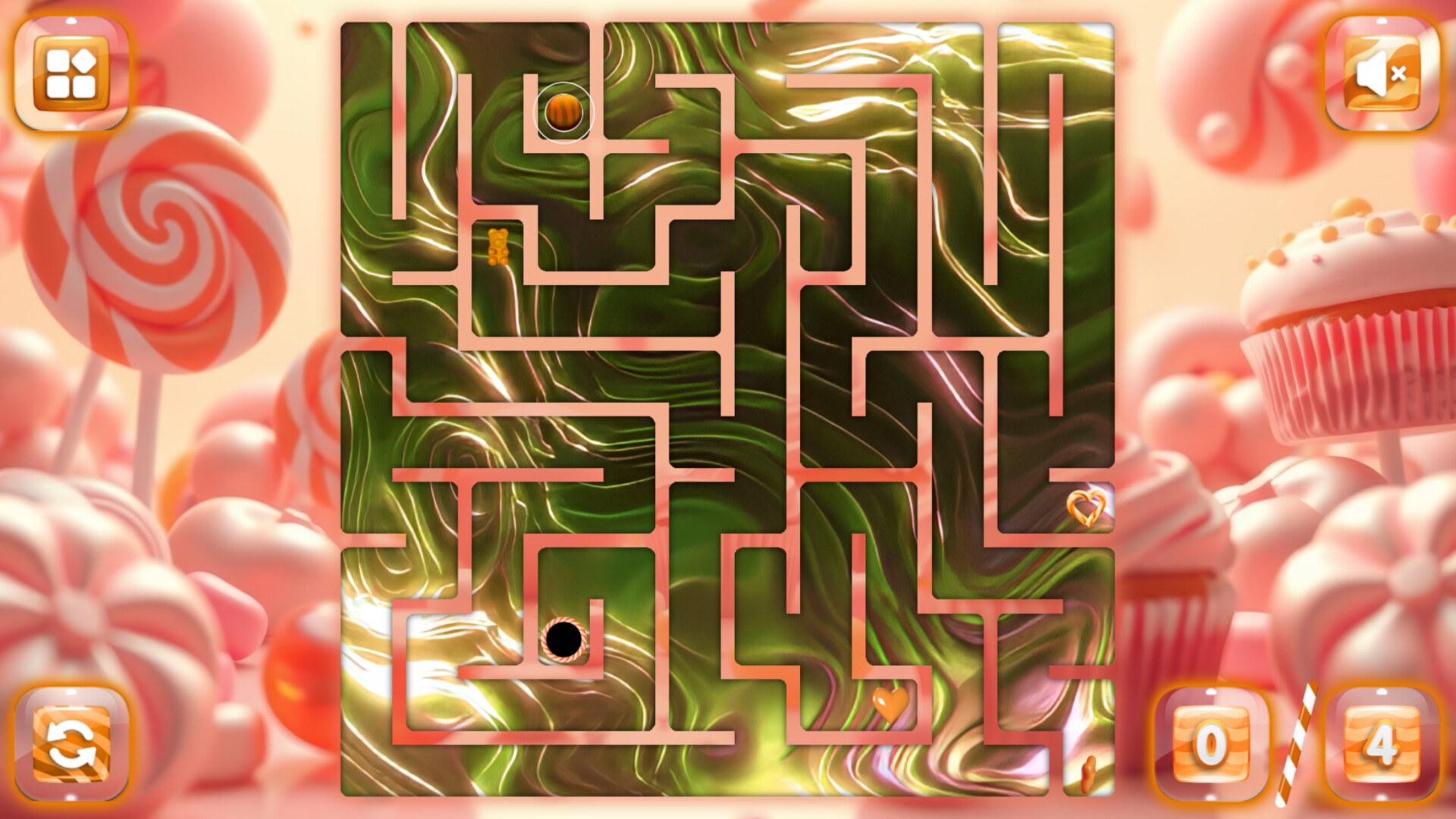 Sweetie Candy Maze: Coral Peach