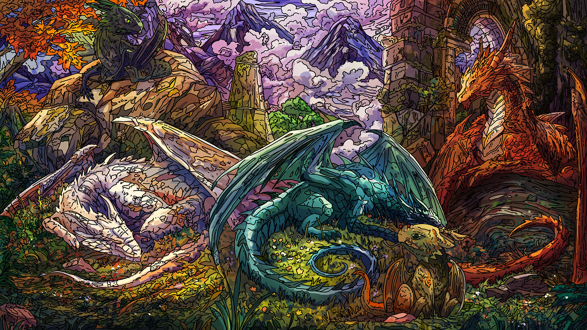 100 Dragon Cats