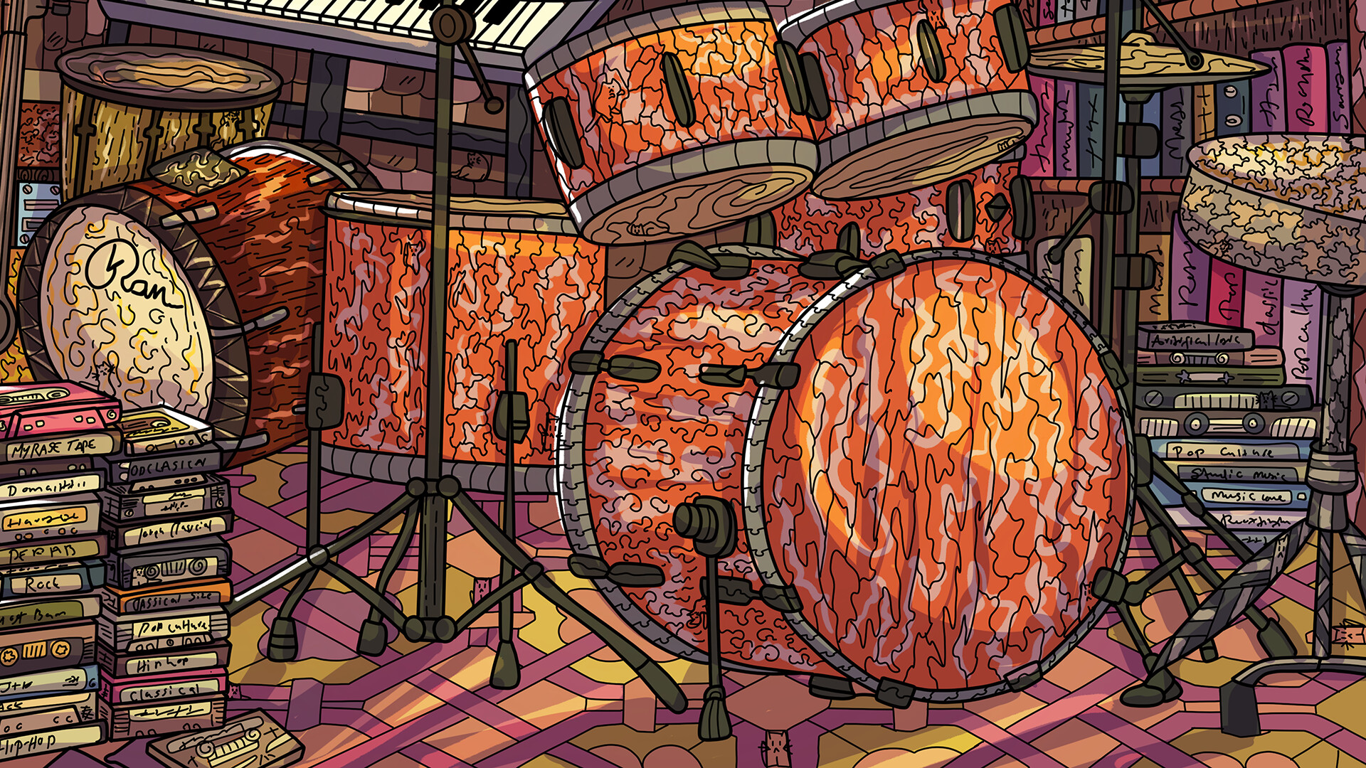 100 Music Cats