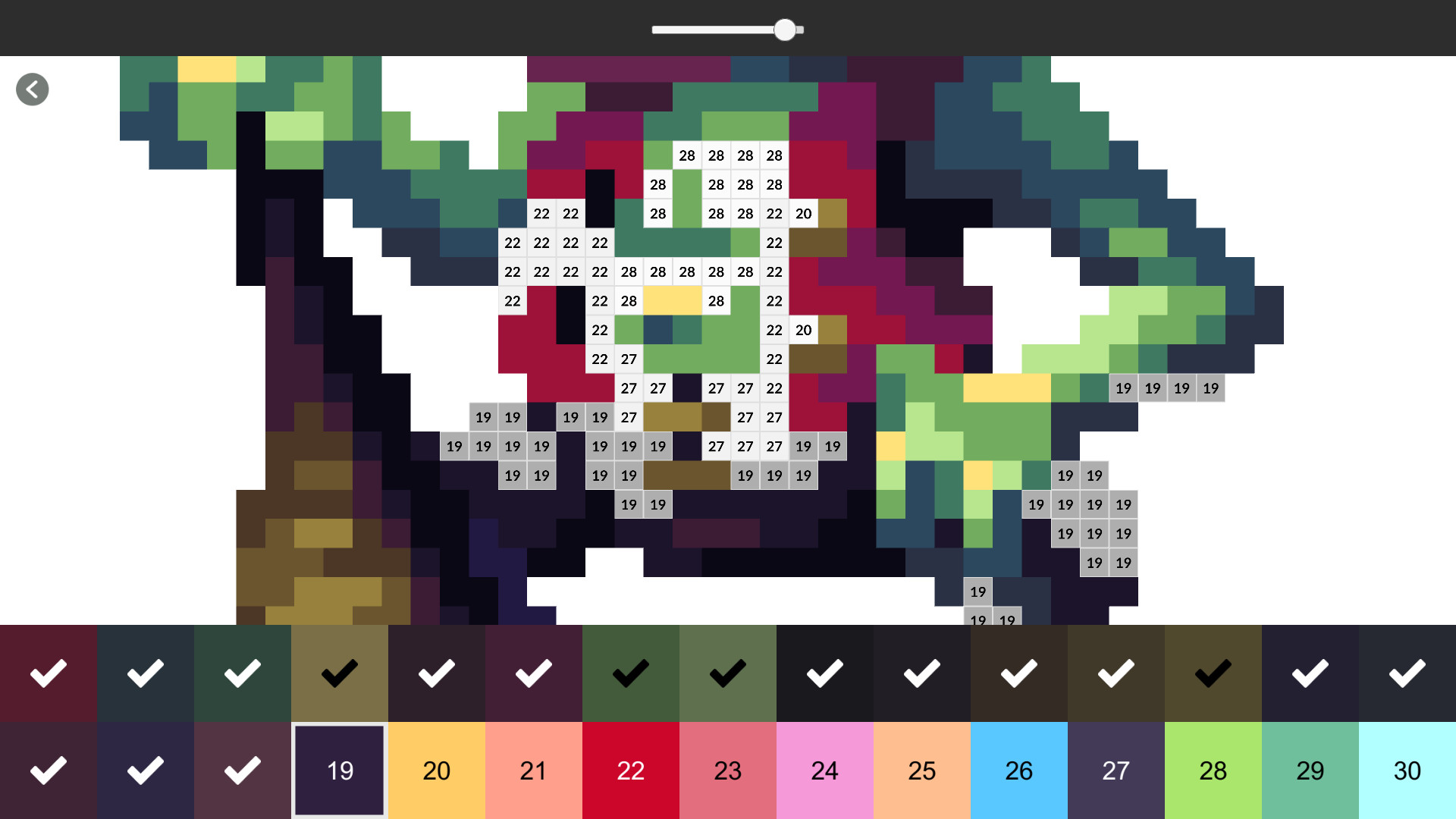 Pixel Art Monster: Color by Number