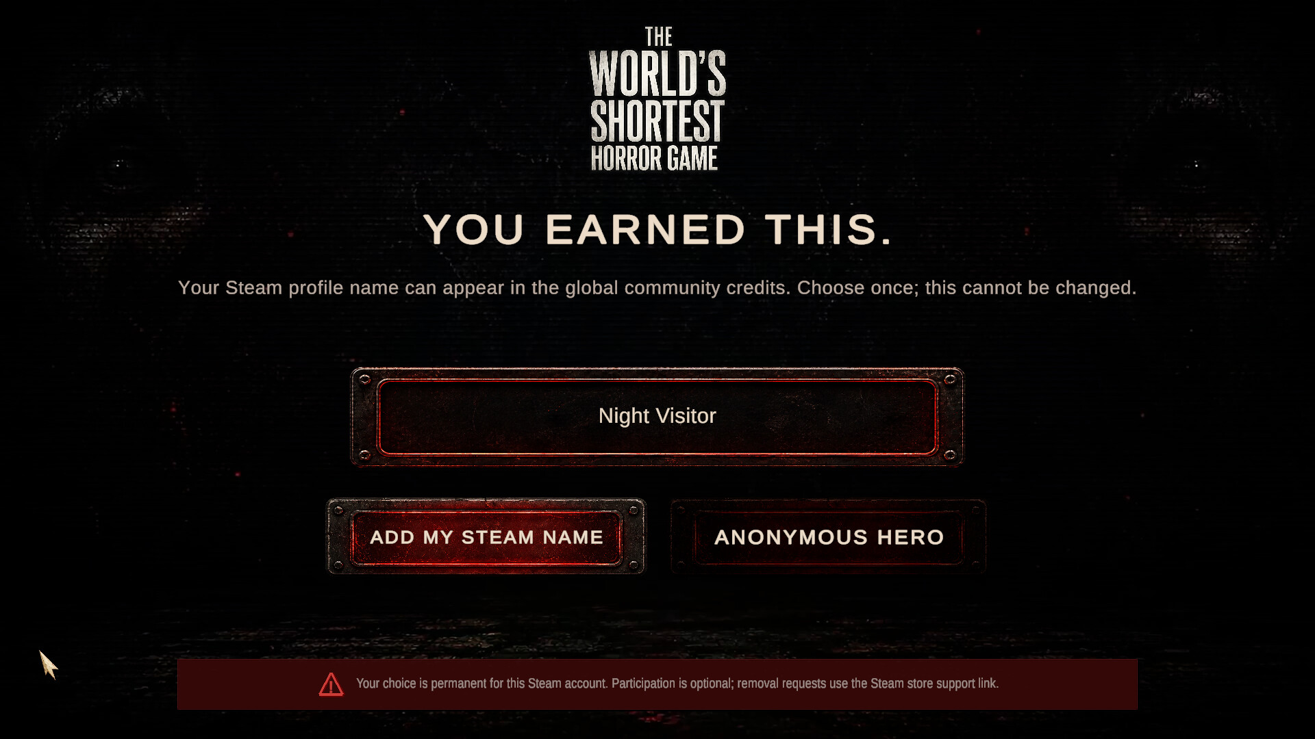 The World’s Shortest Horror Game