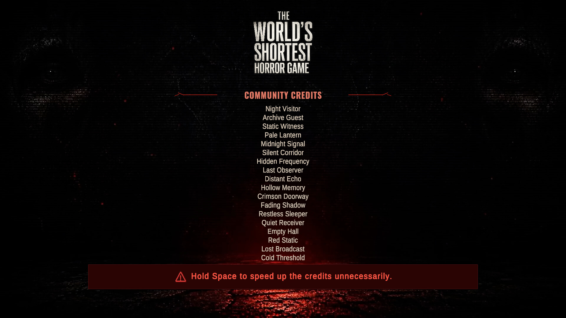 The World’s Shortest Horror Game