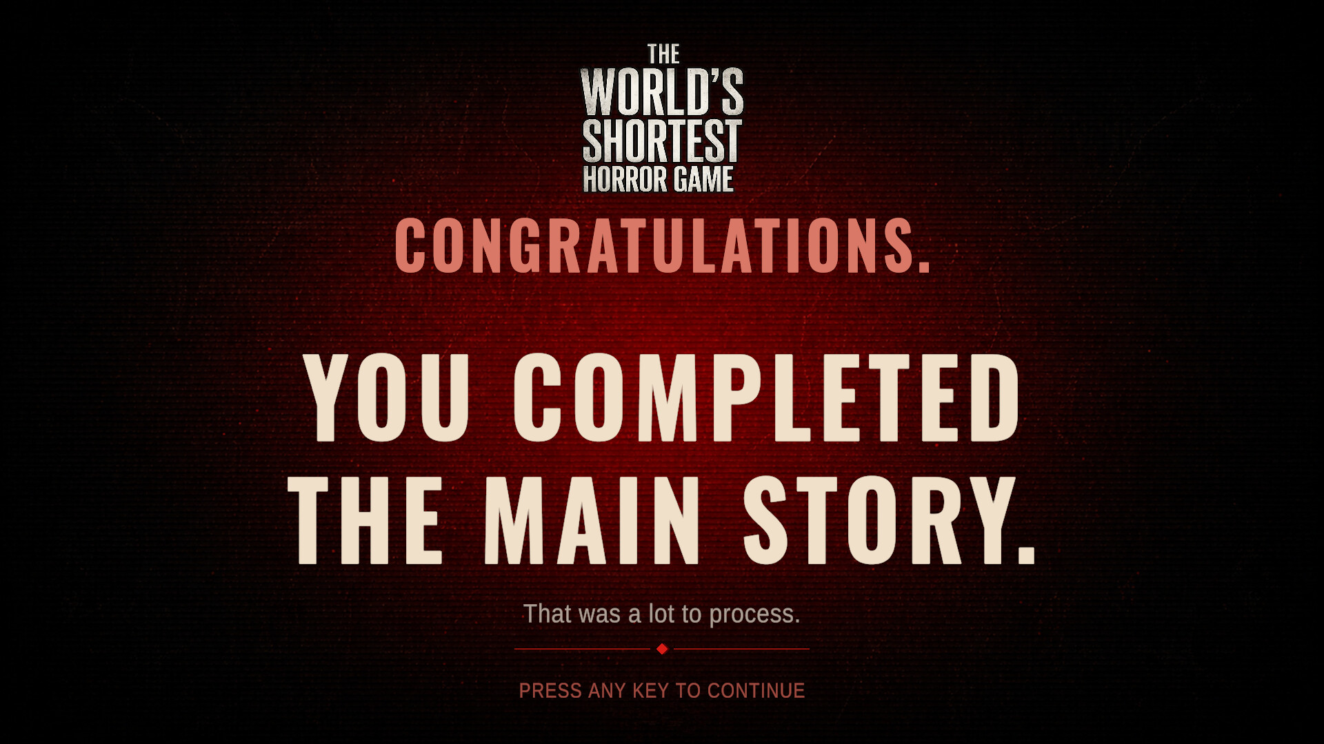 The World’s Shortest Horror Game
