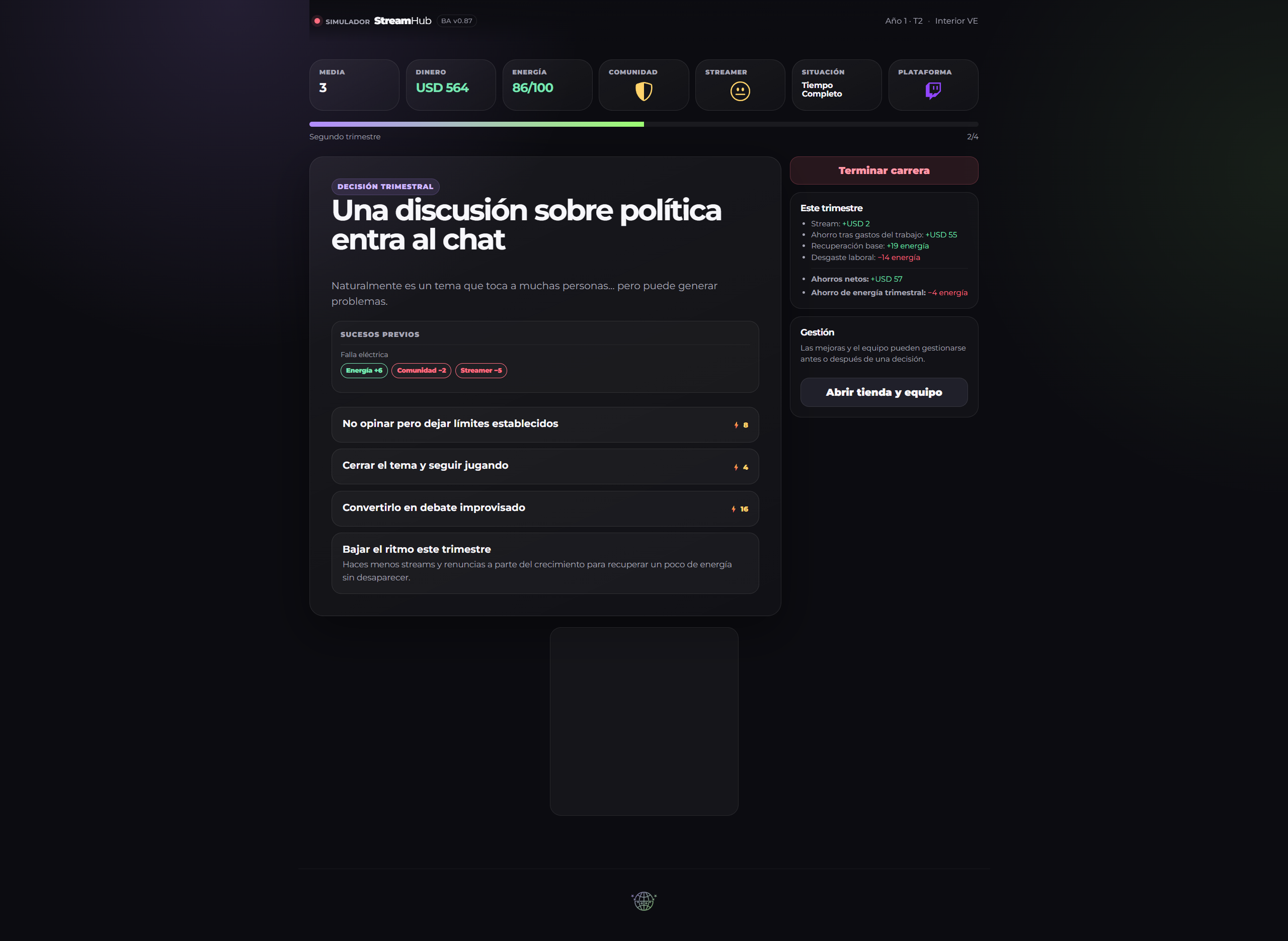 Simulador StreamHub