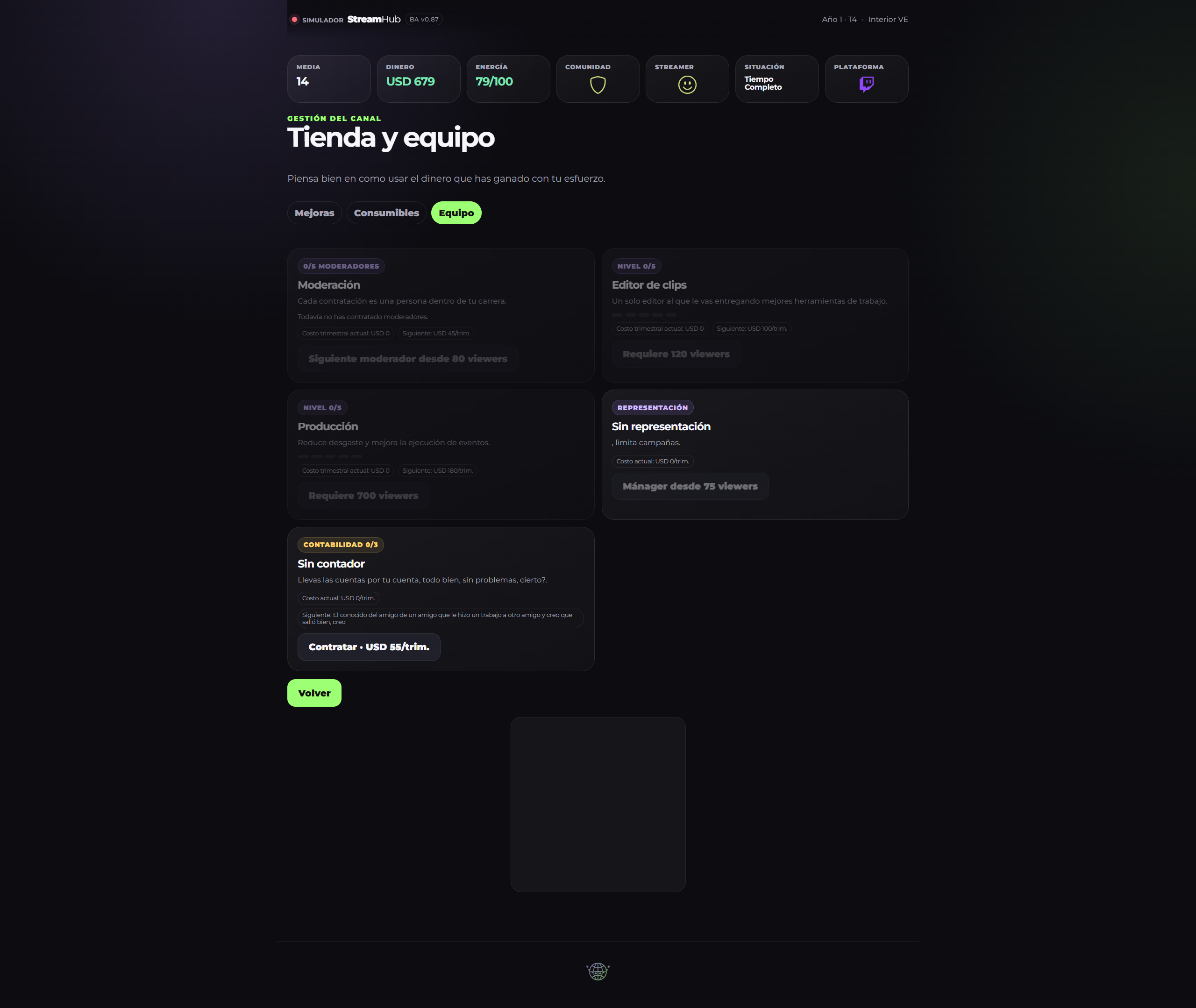 Simulador StreamHub