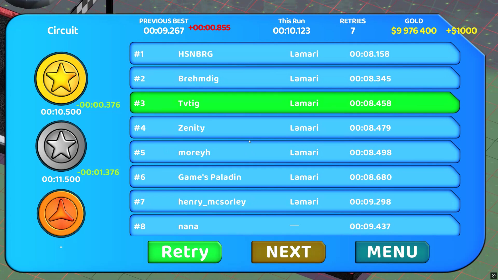 Race! Then Retry…