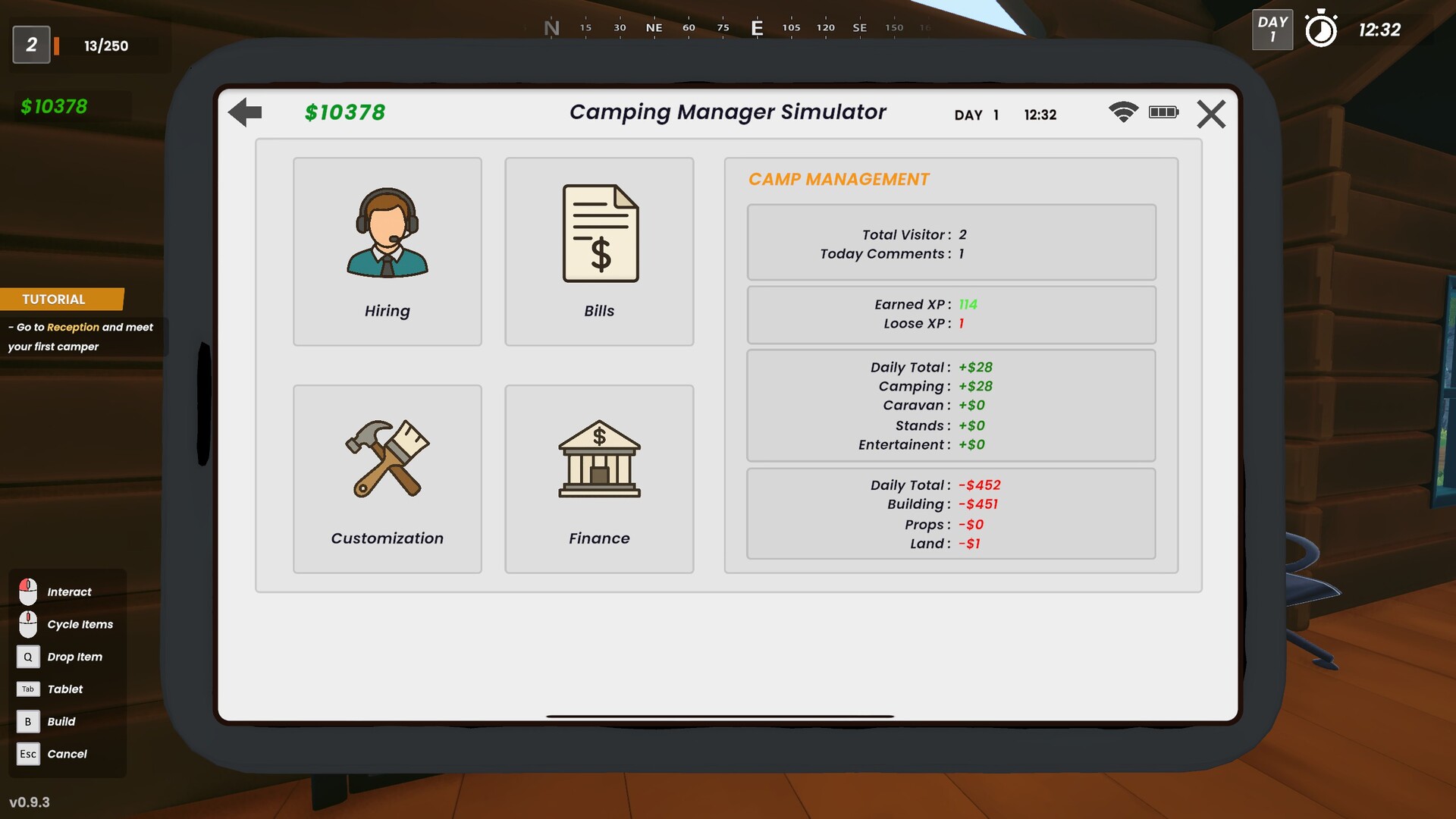 Camp Manager Simulator