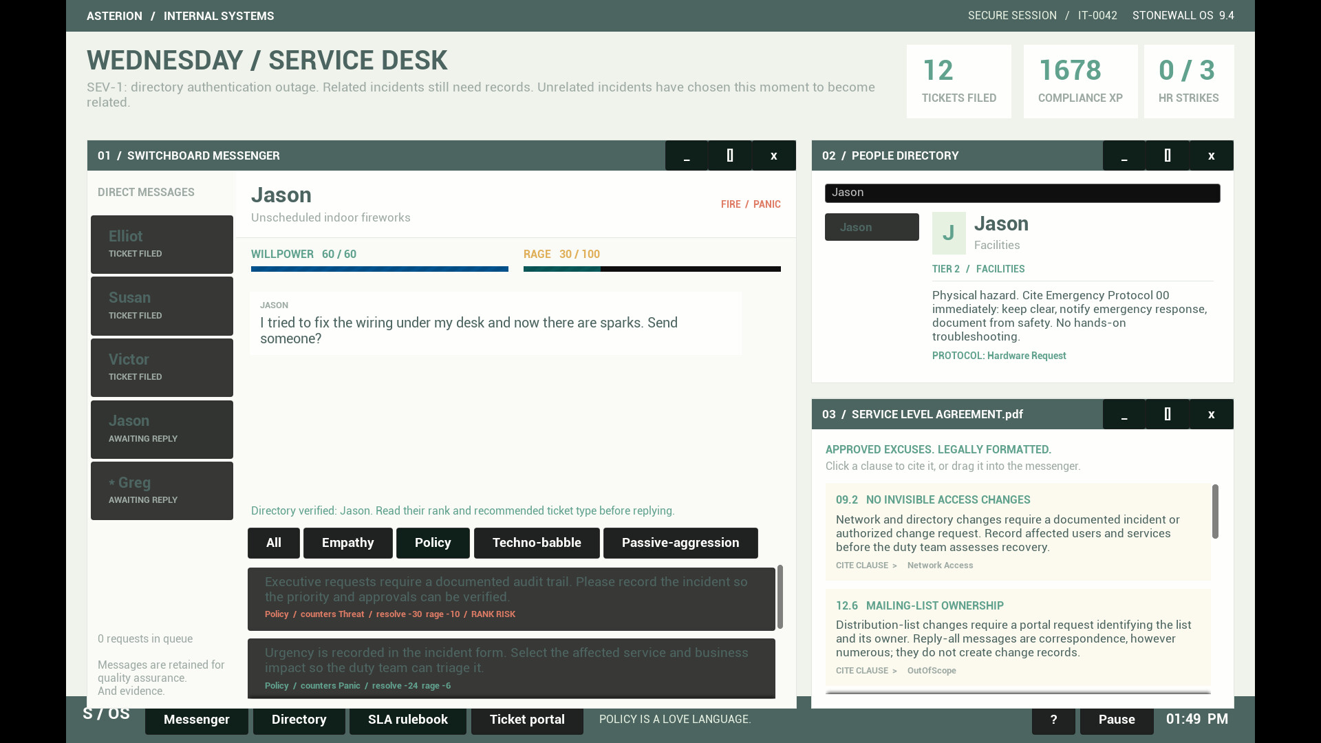 “Did You Submit a Ticket?” Simulator