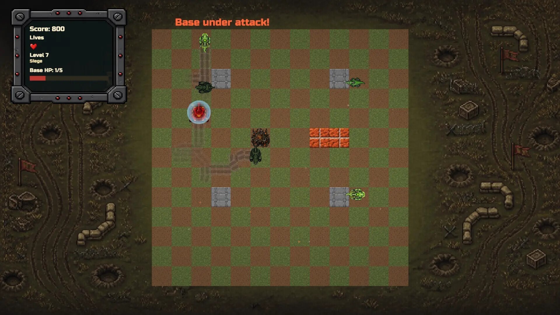 Red Tanks vs Lizard