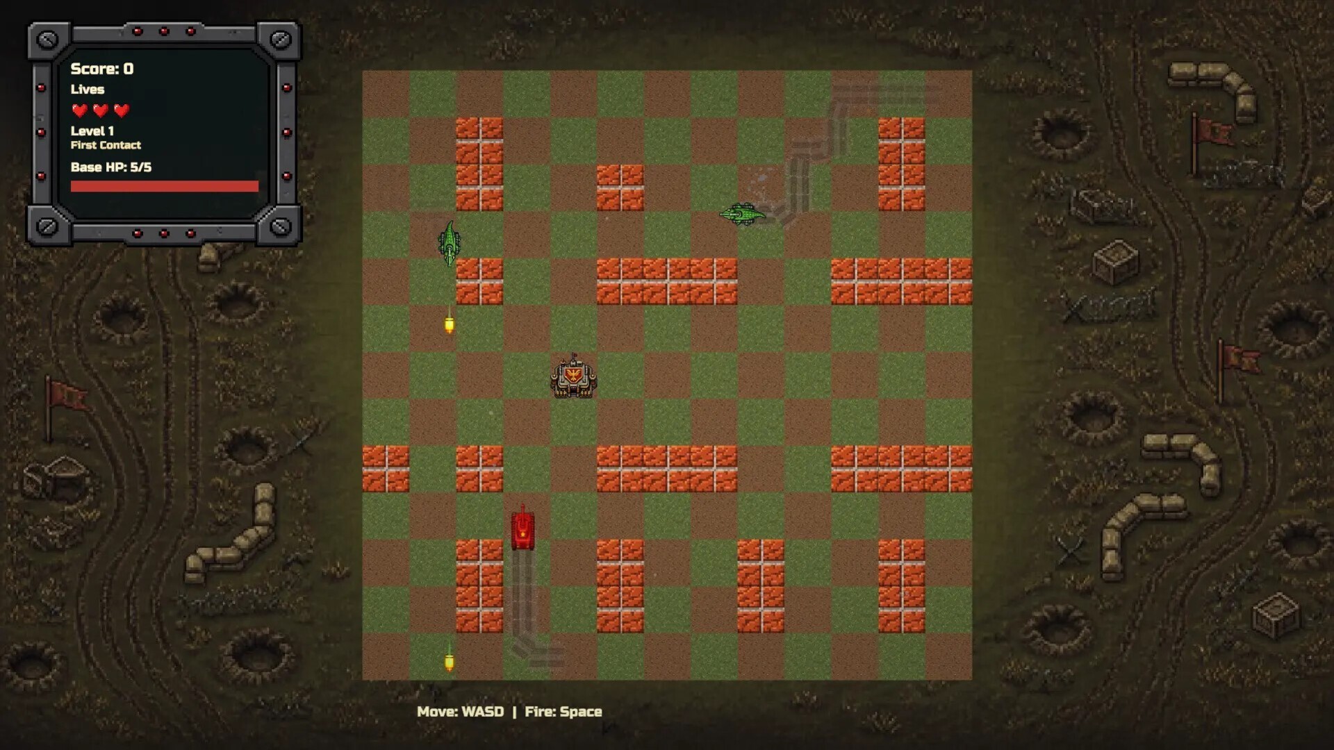 Red Tanks vs Lizard