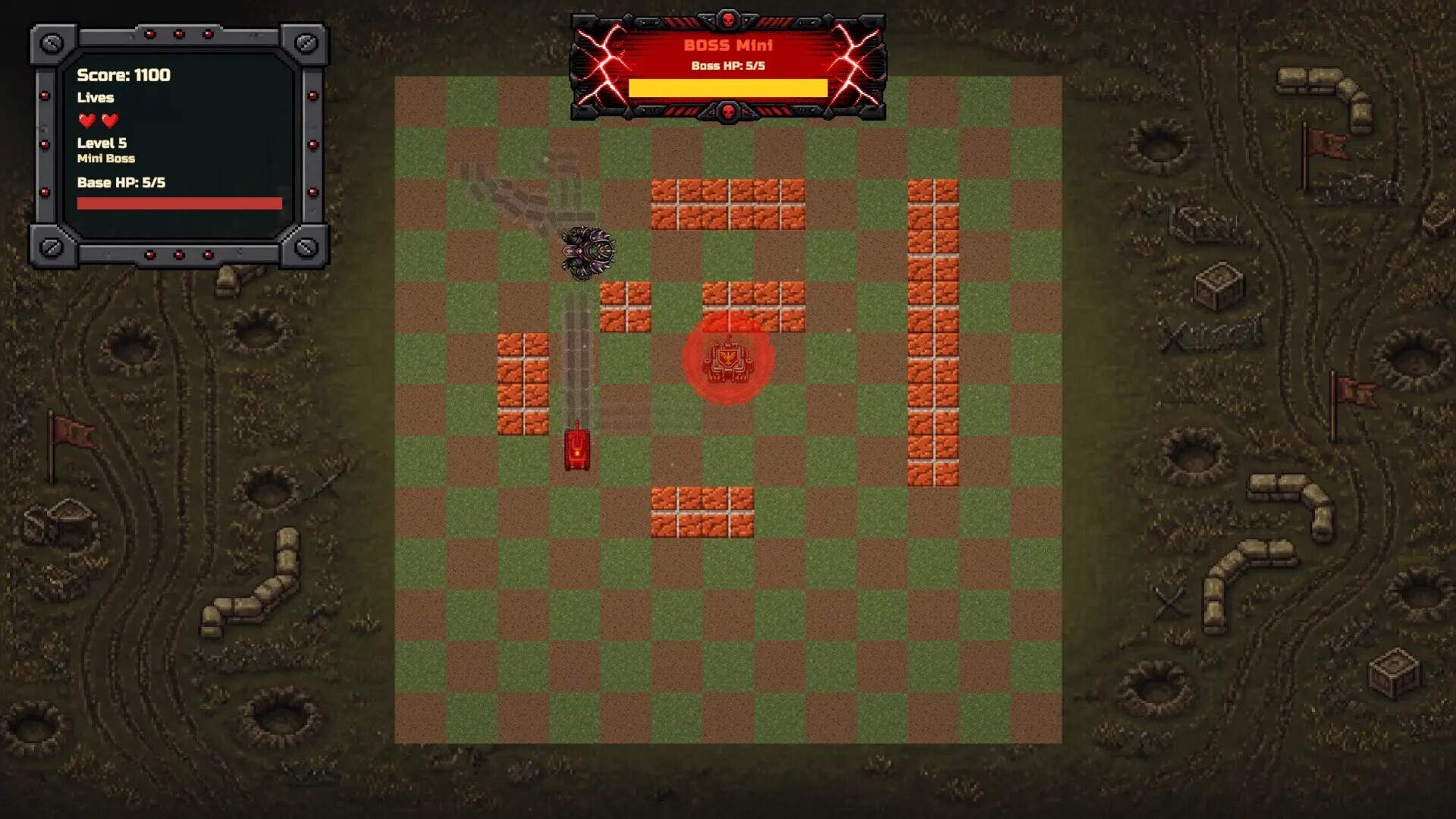 Red Tanks vs Lizard