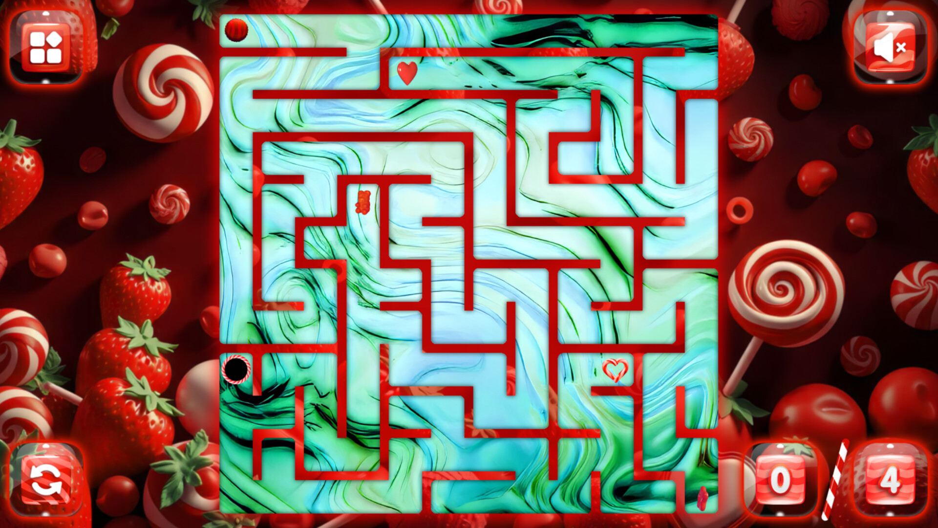 Sweetie Candy Maze: Crimson Strawberry