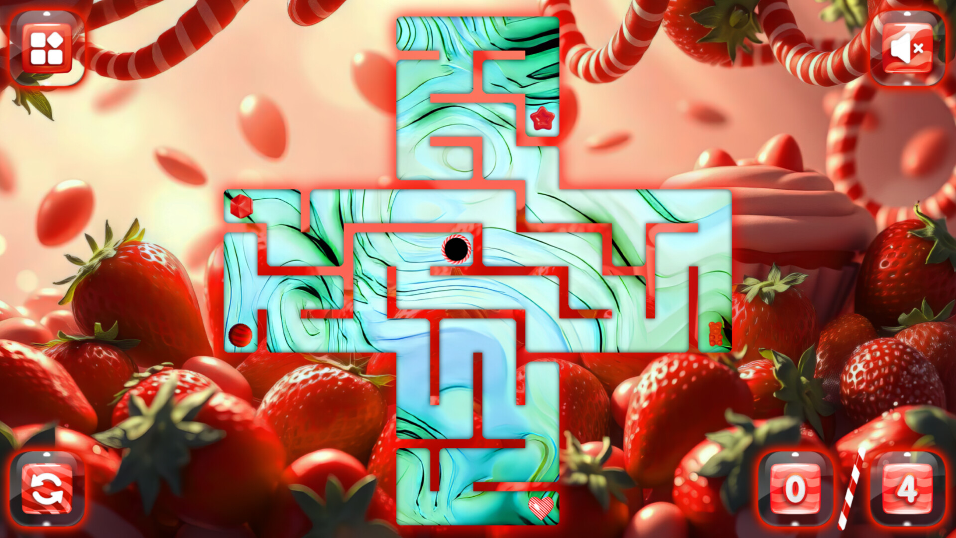 Sweetie Candy Maze: Crimson Strawberry