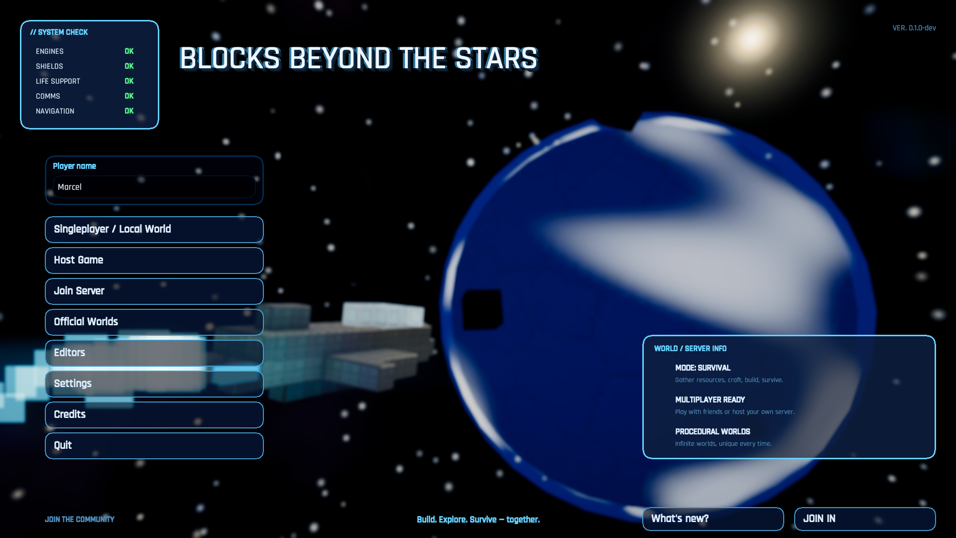 Blocks Beyond the Stars