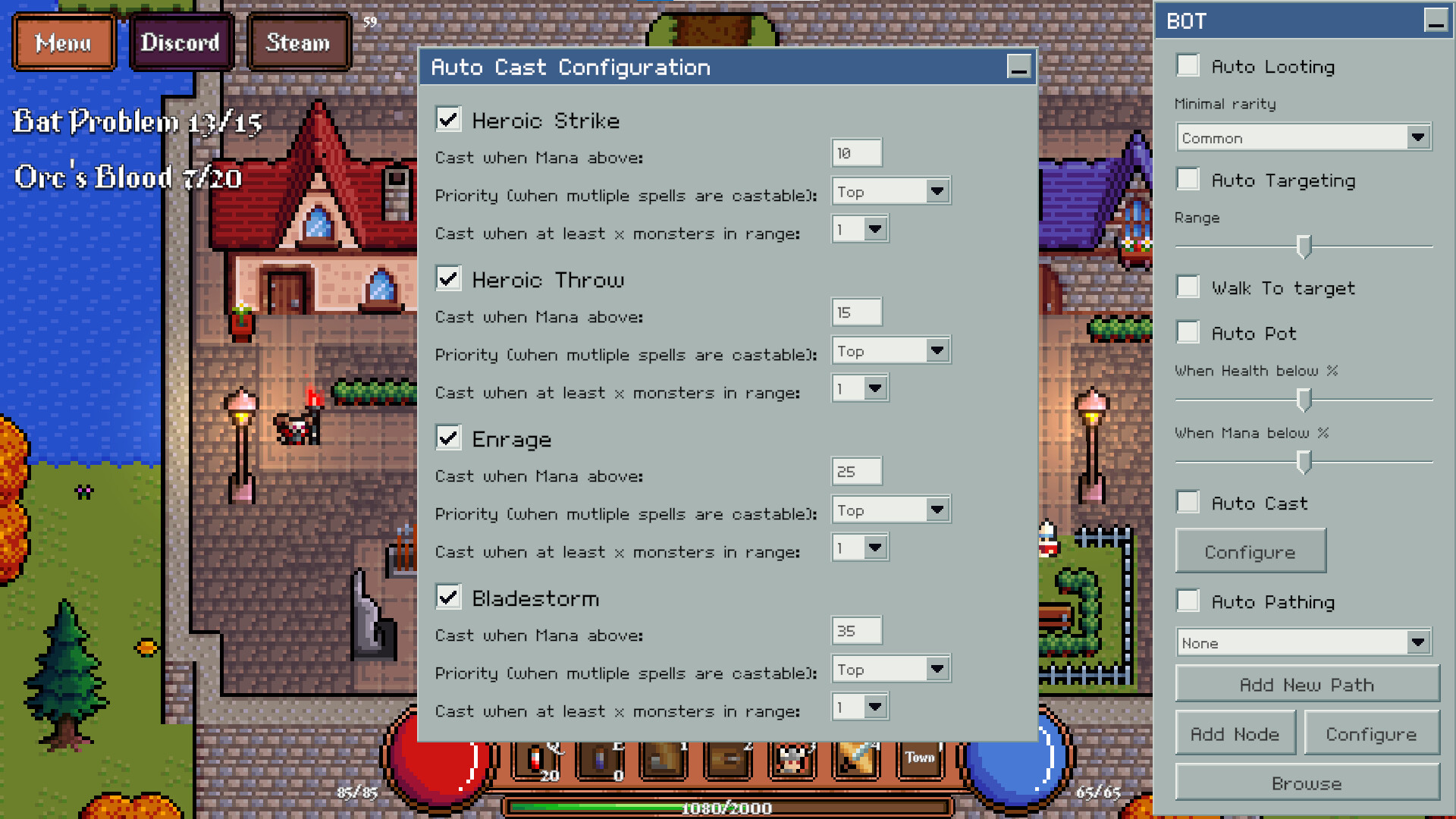 Game About Botting in an MMORPG