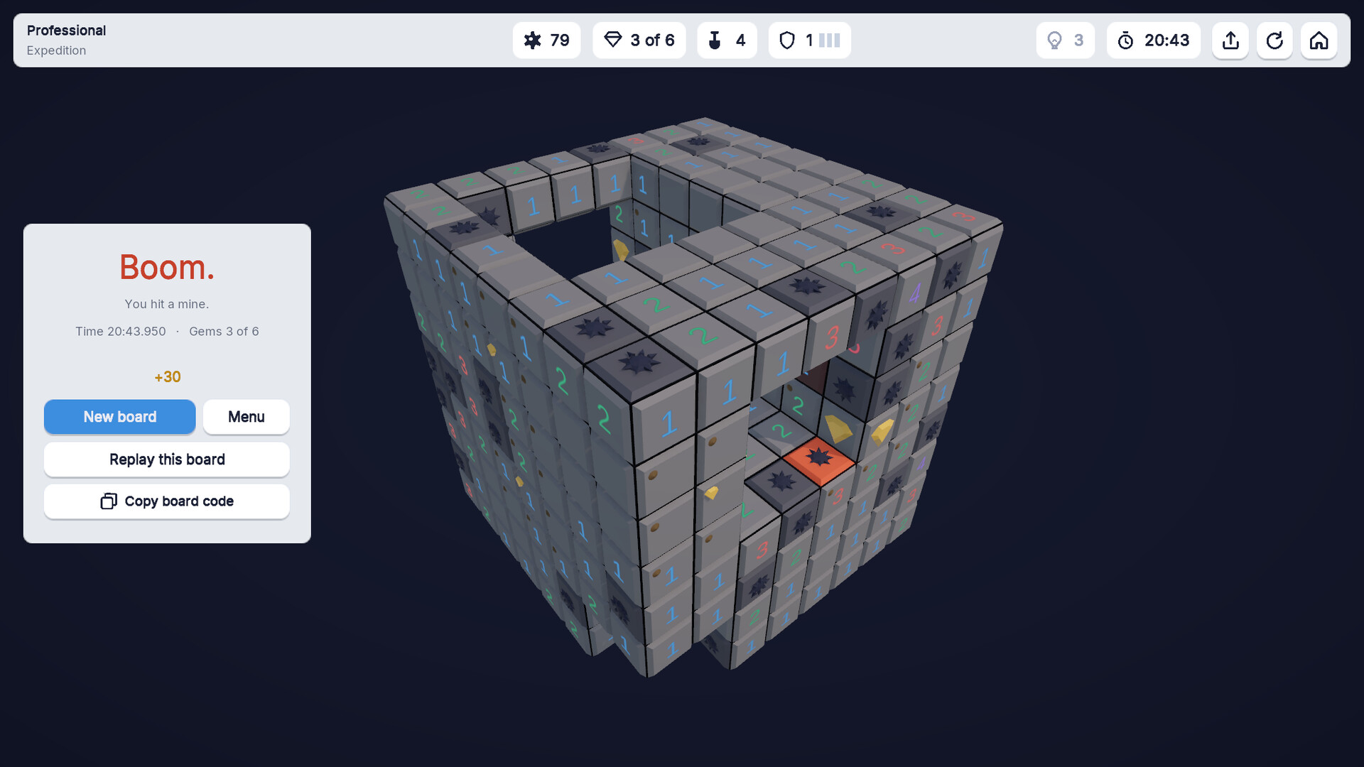 Cube Sweeper: 3D Minesweeper