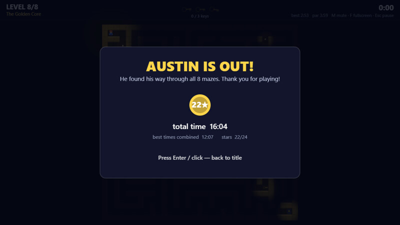 Austin Lost in Maze
