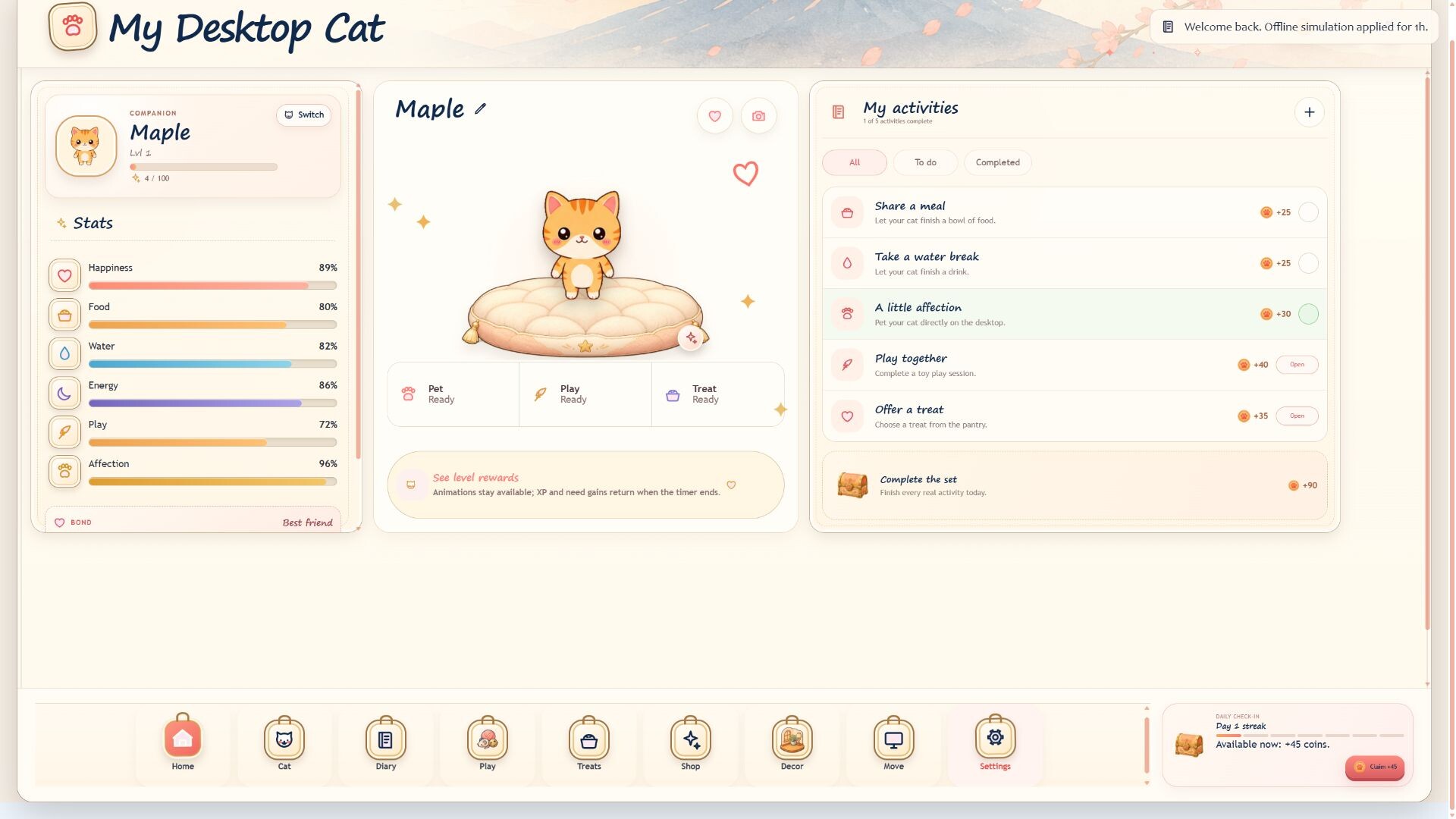 My Desktop Cat