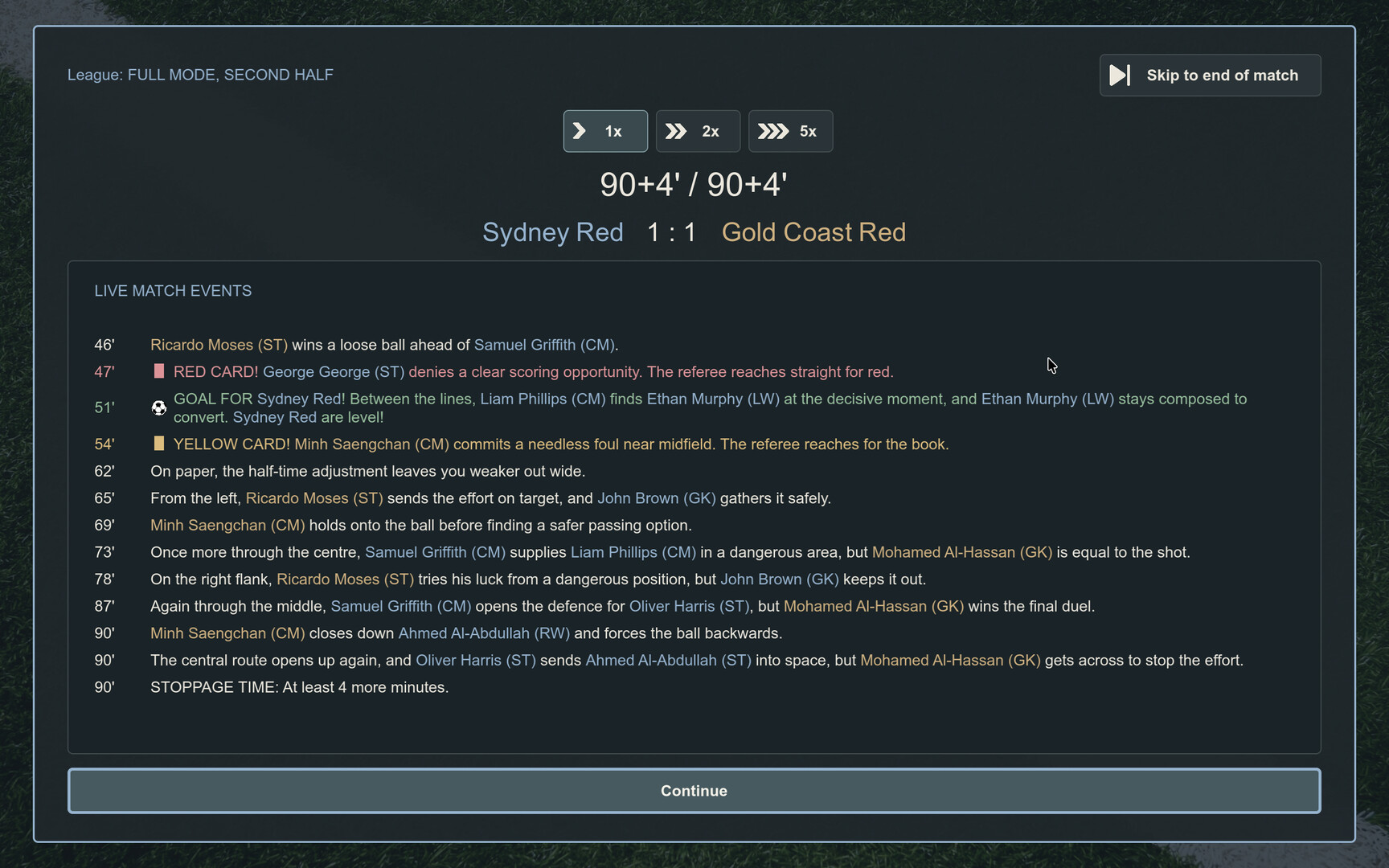 Simple Football League Manager