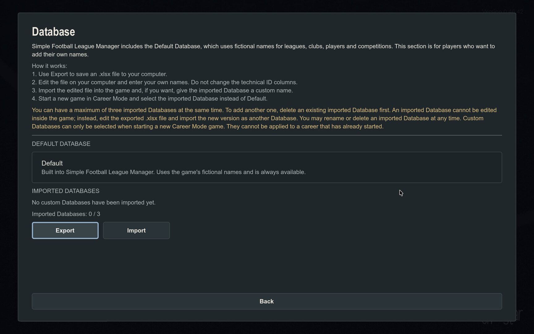 Simple Football League Manager