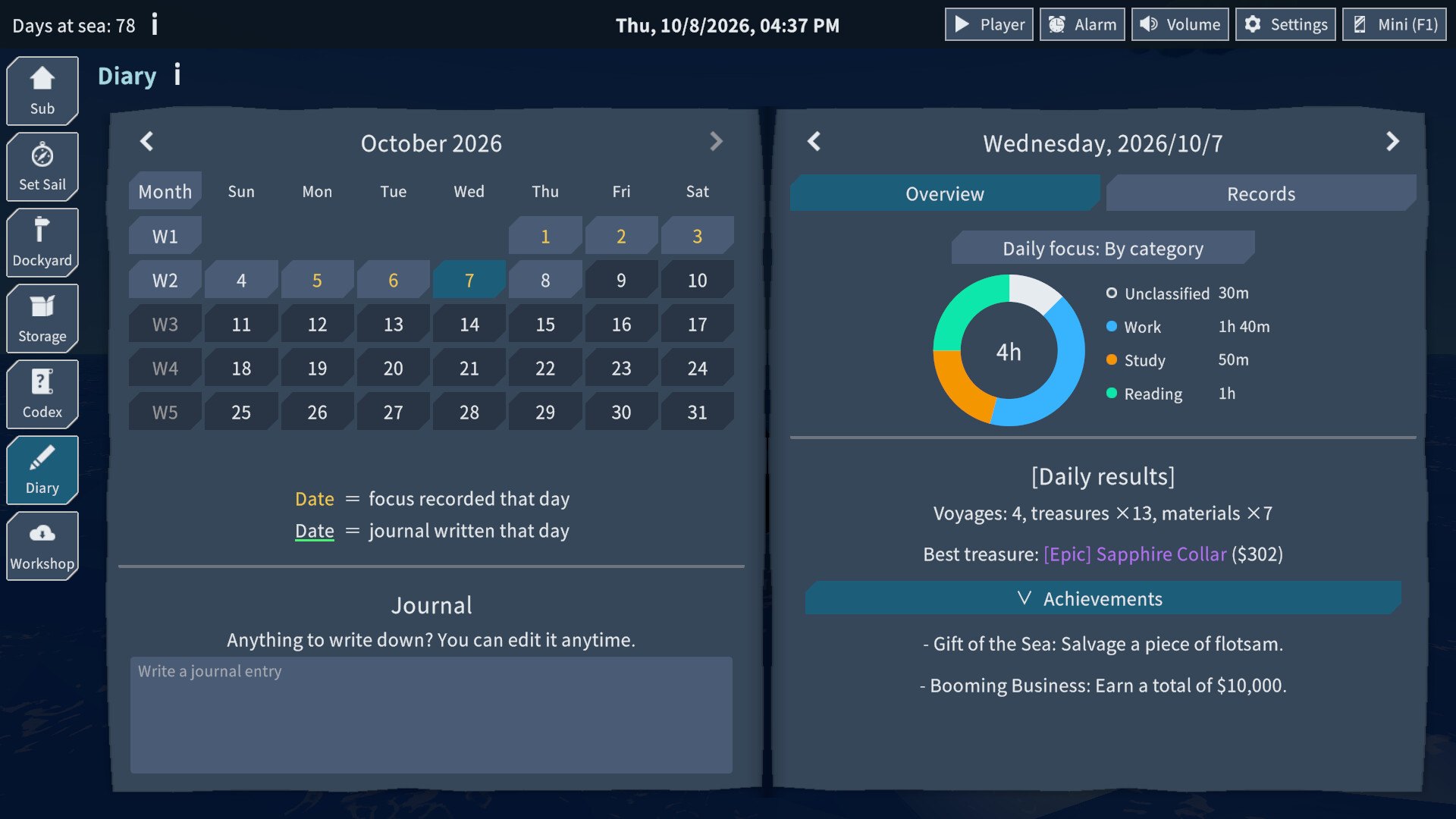 Dive Log: A Focus Voyage