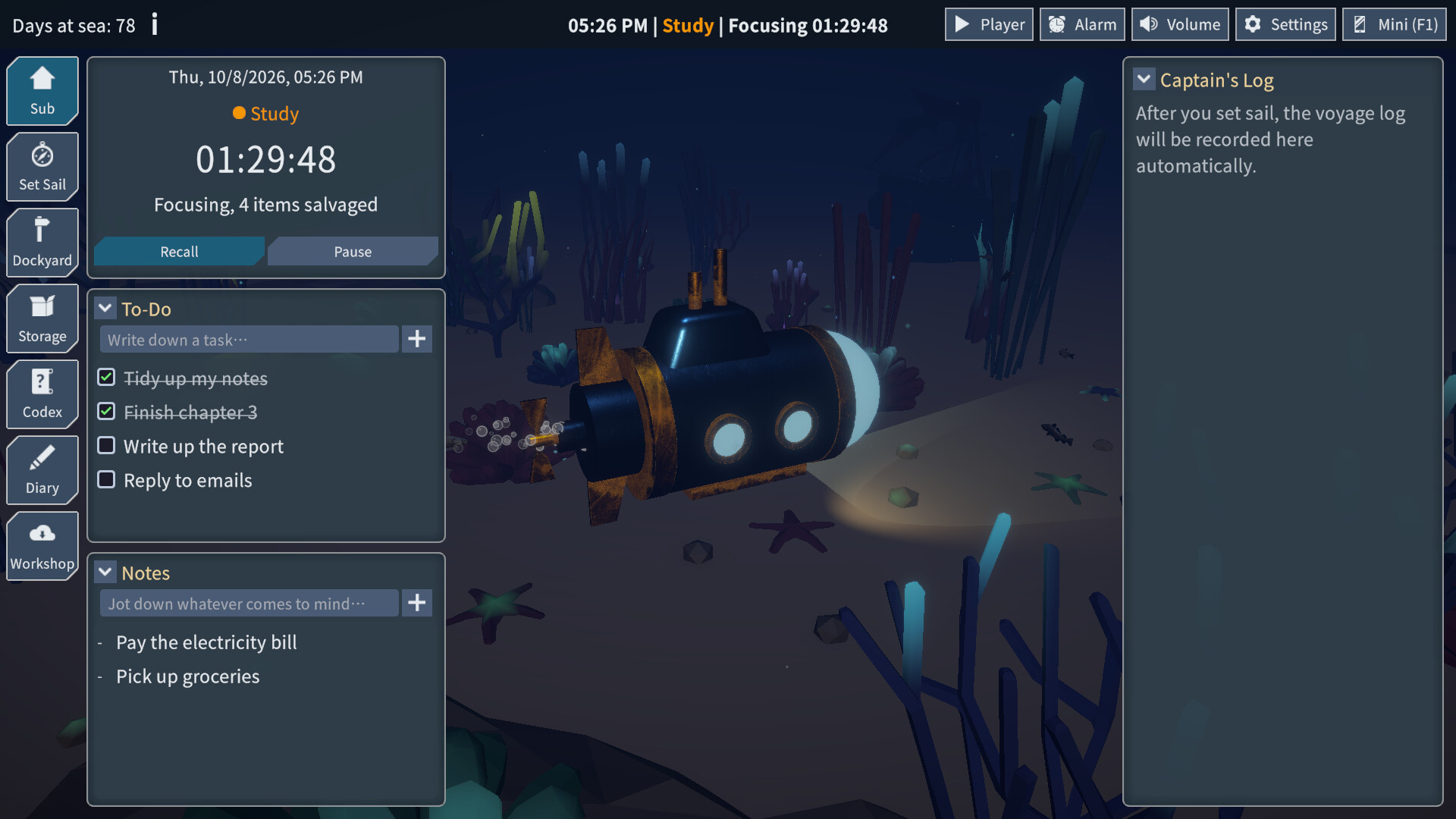Dive Log: A Focus Voyage