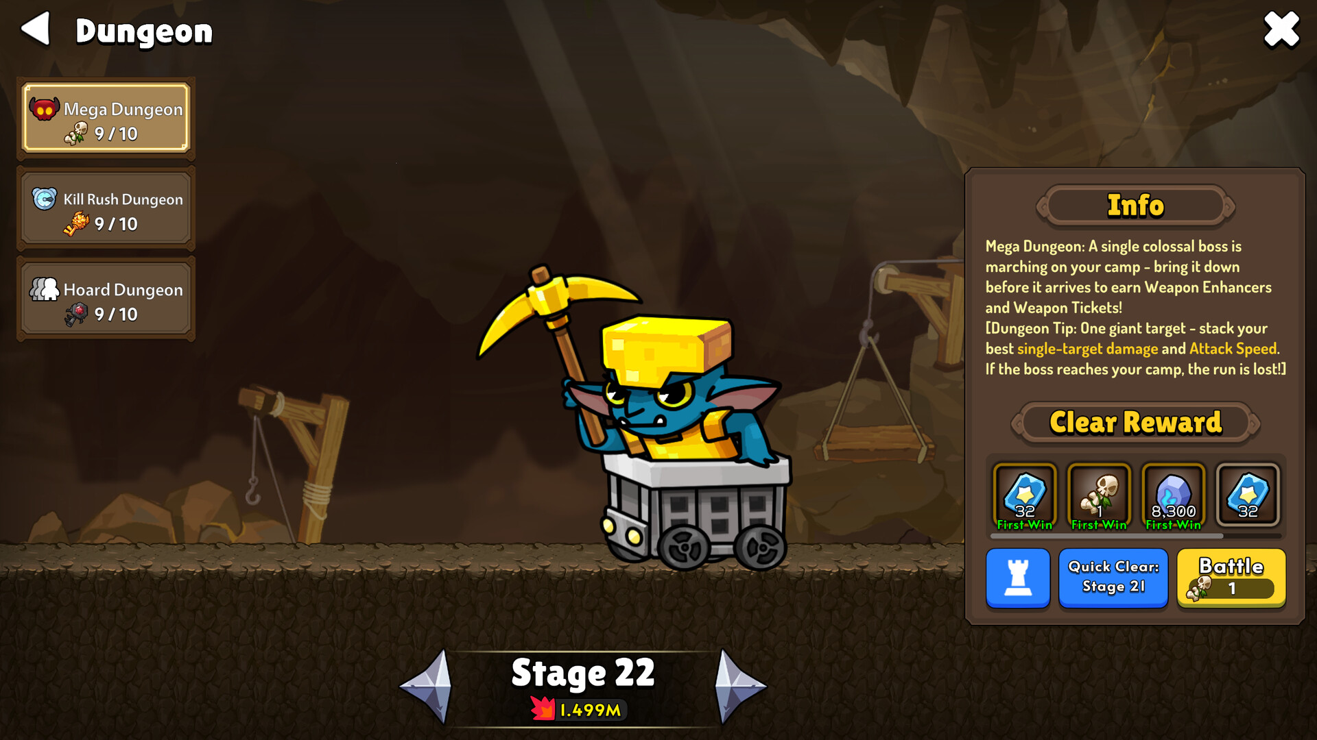 9999+ Weapons: Idle RPG